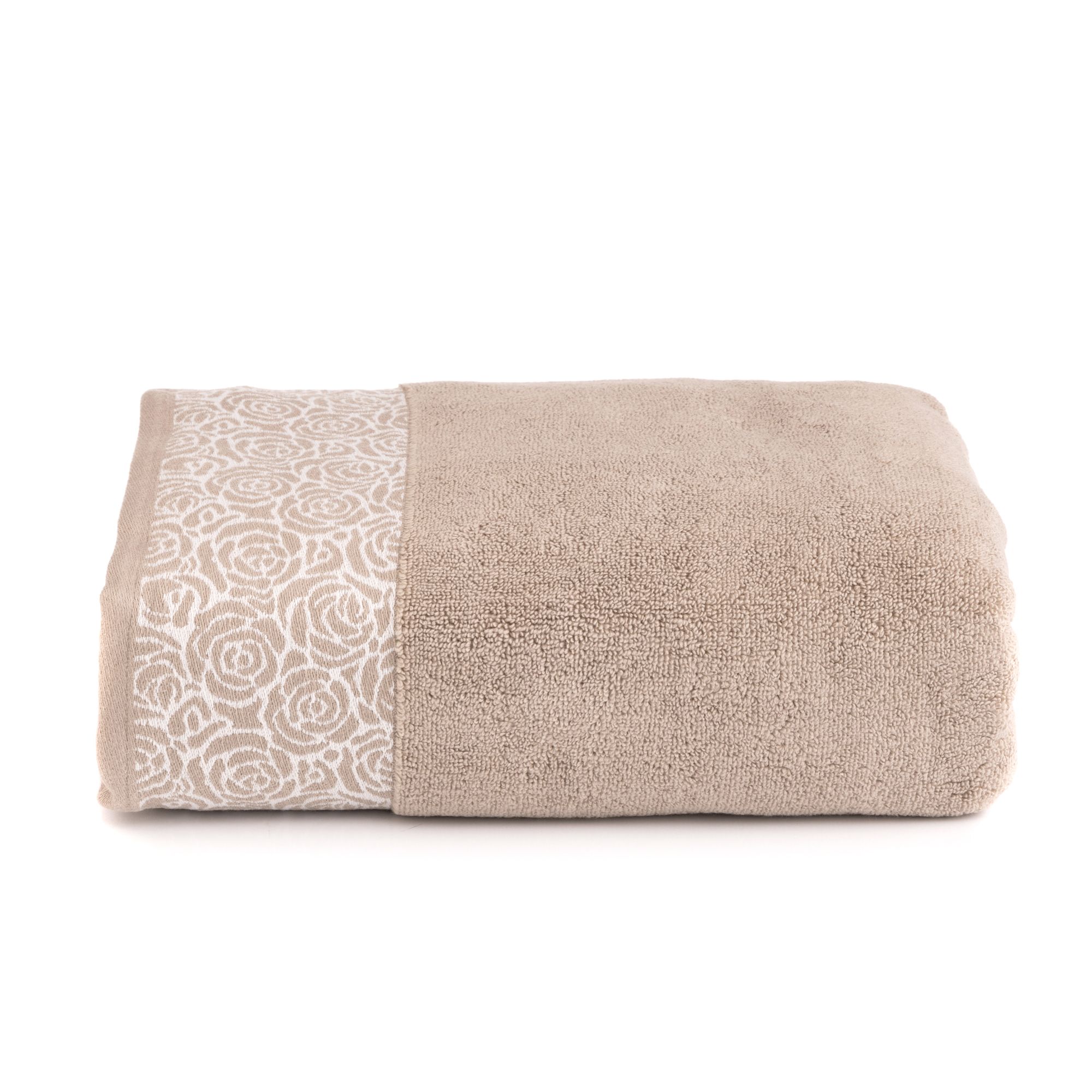 SEEDÜNE 1 Saunalaken Jacquard-Rosenbordüre 100% Baumwolle ca. 100x200cm