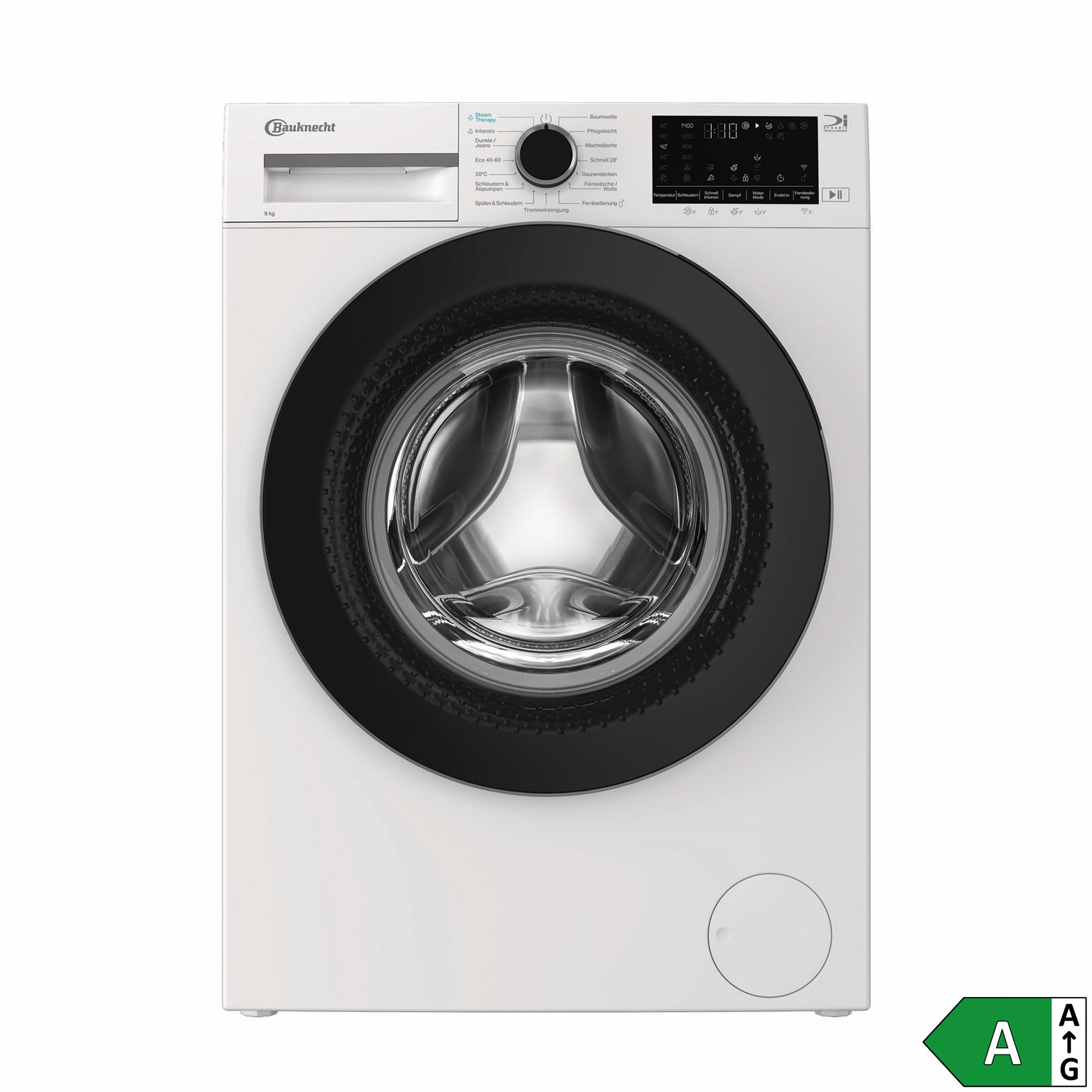 BAUKNECHT Waschmaschine 9 kg EEK A - 30% Steam Technologie 2J.Herstellergarantie, Energieeffizienzklasse A