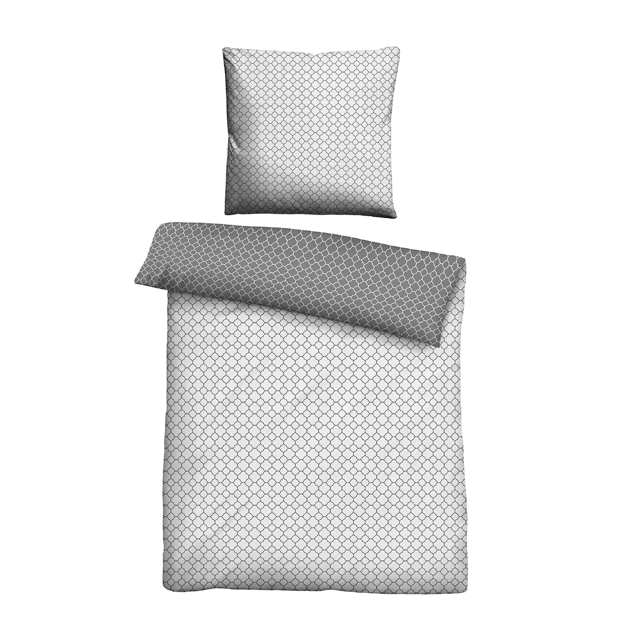 biberna® Wendebettwäsche Grafik Mako-Satin Einzelbett