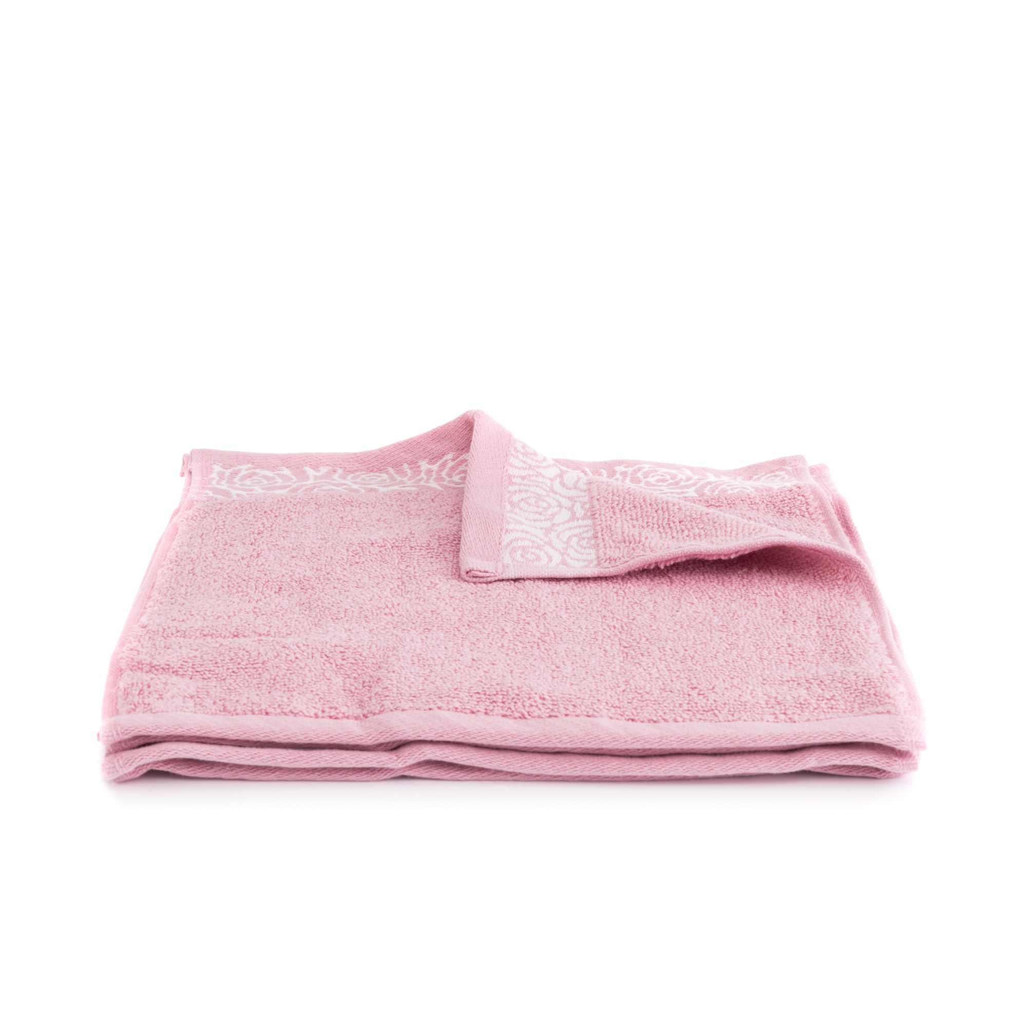 SEEDÜNE 4 Gesichtstücher Jacquard-Rosenbordüre 100% Baumwolle ca. 30x30cm