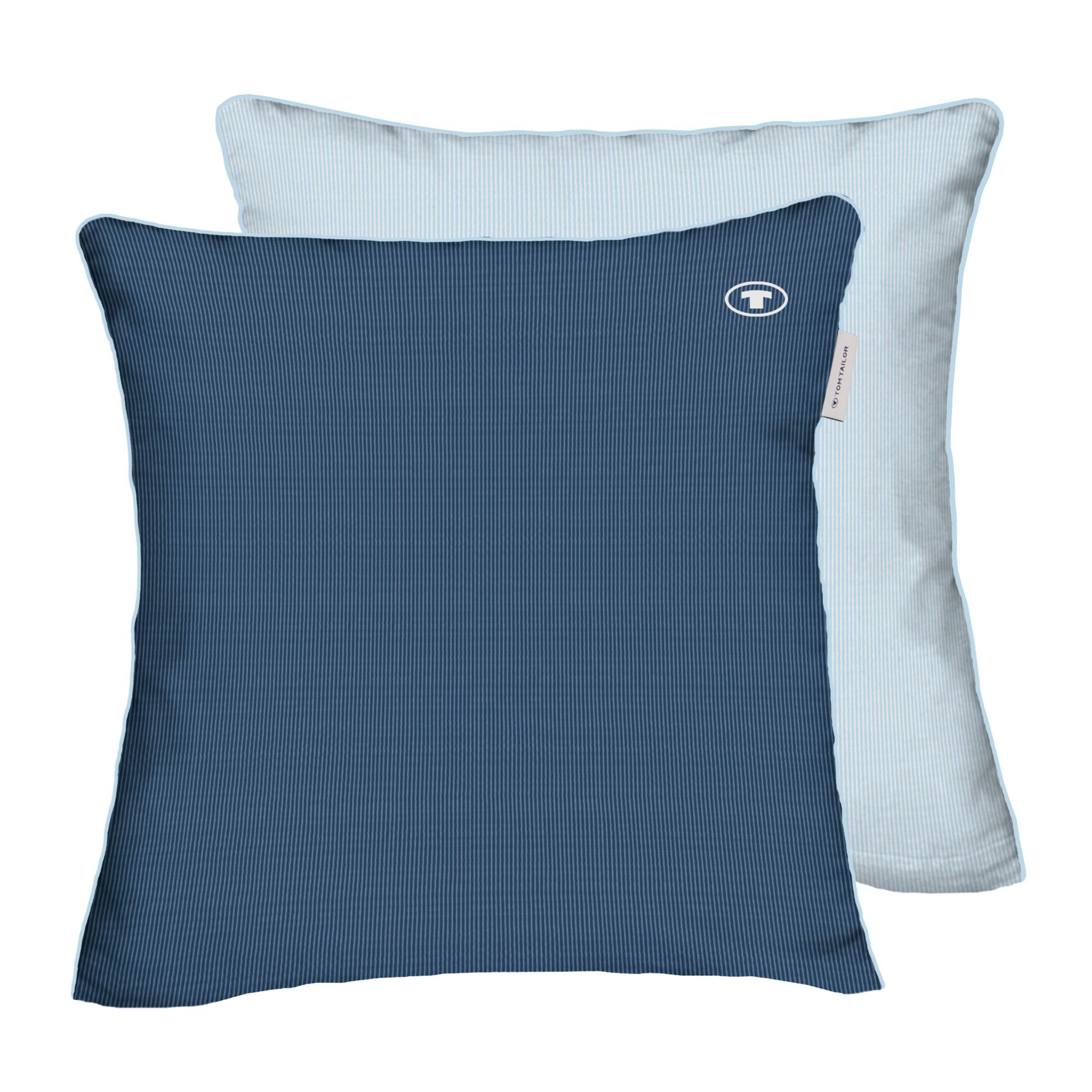 TOM TAILOR 1 Kissenhülle feine Streifen Baumwoll Satin Größenauswahl