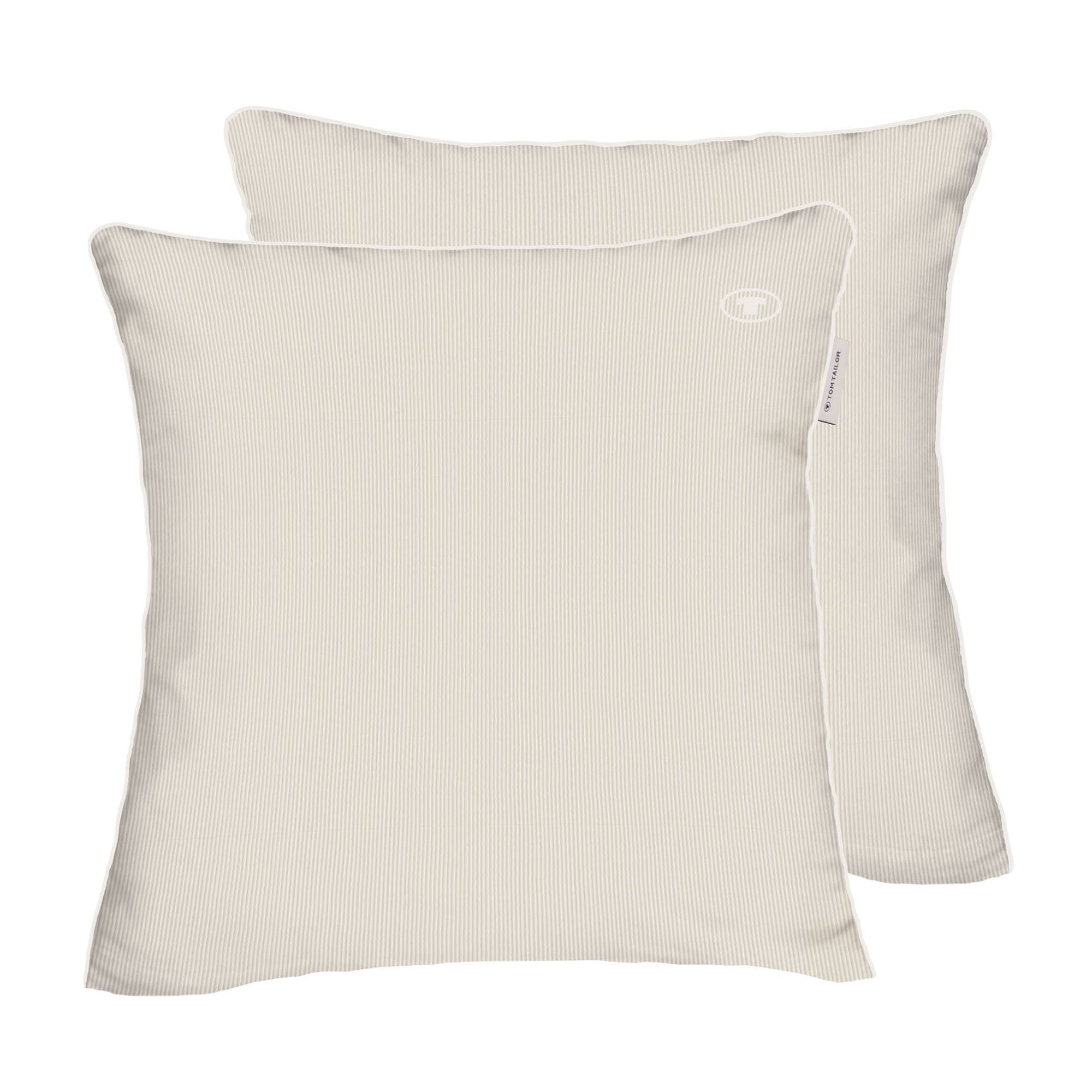 TOM TAILOR 1 Kissenhülle feine Streifen Baumwoll Satin Größenauswahl