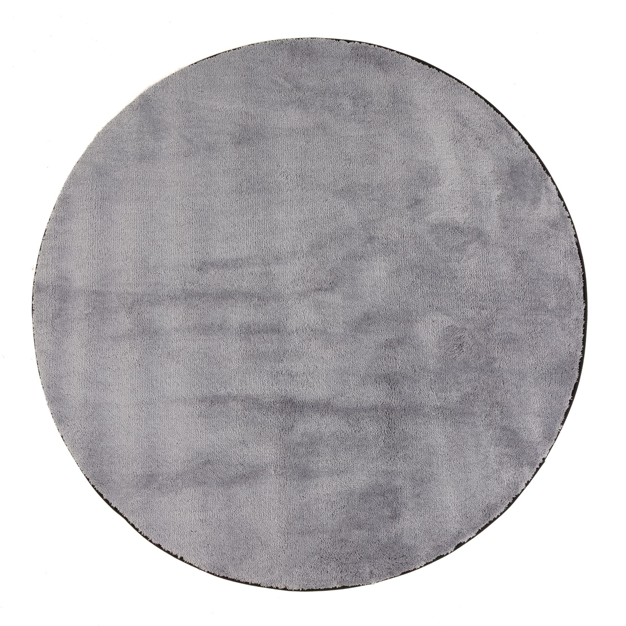 CASA FONDO Fußmatte uni abgesetzte Paspel Mikrofaser extra fein rund, Ø ca. 100cm