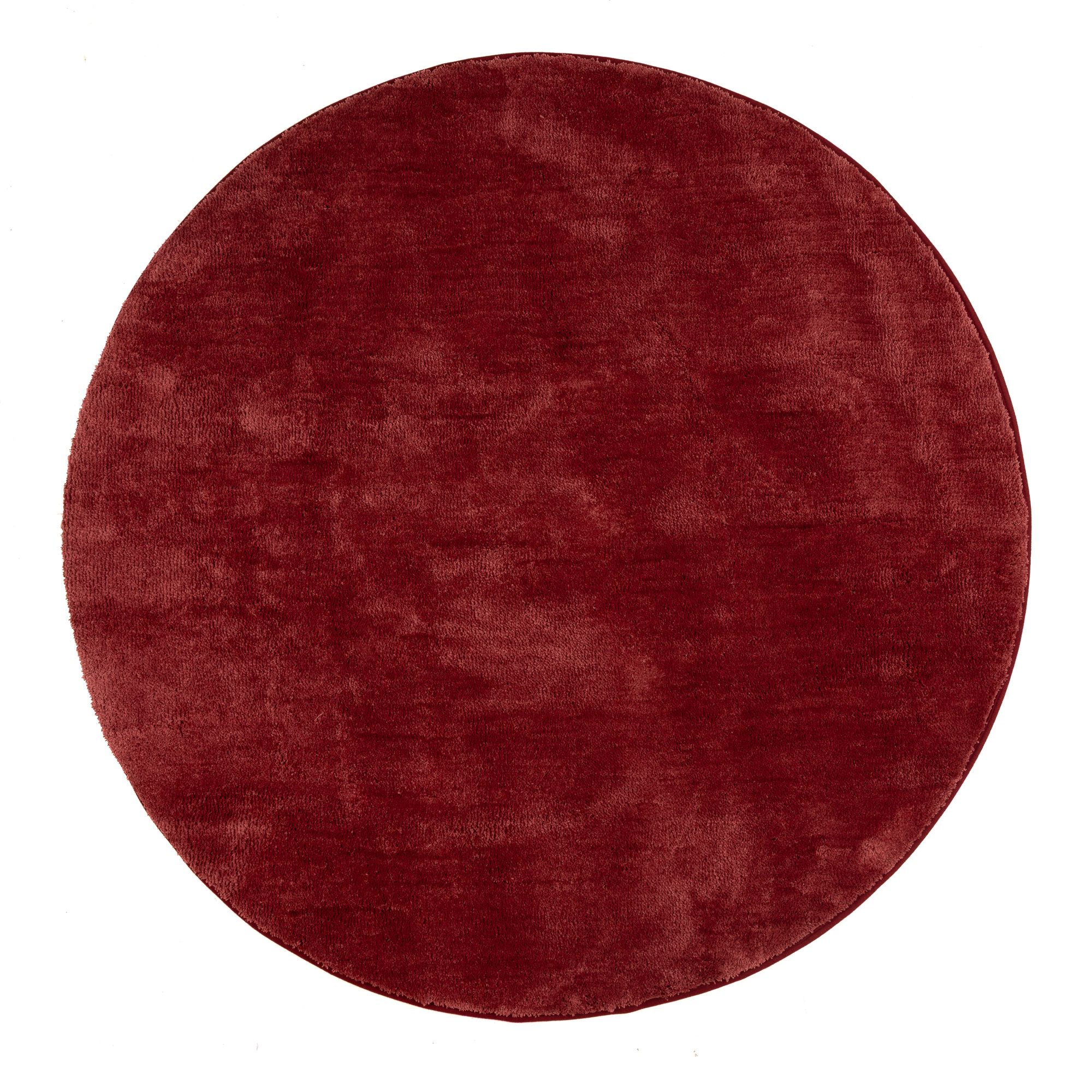 CASA FONDO Fußmatte uni abgesetzte Paspel Mikrofaser extra fein rund, Ø ca. 100cm