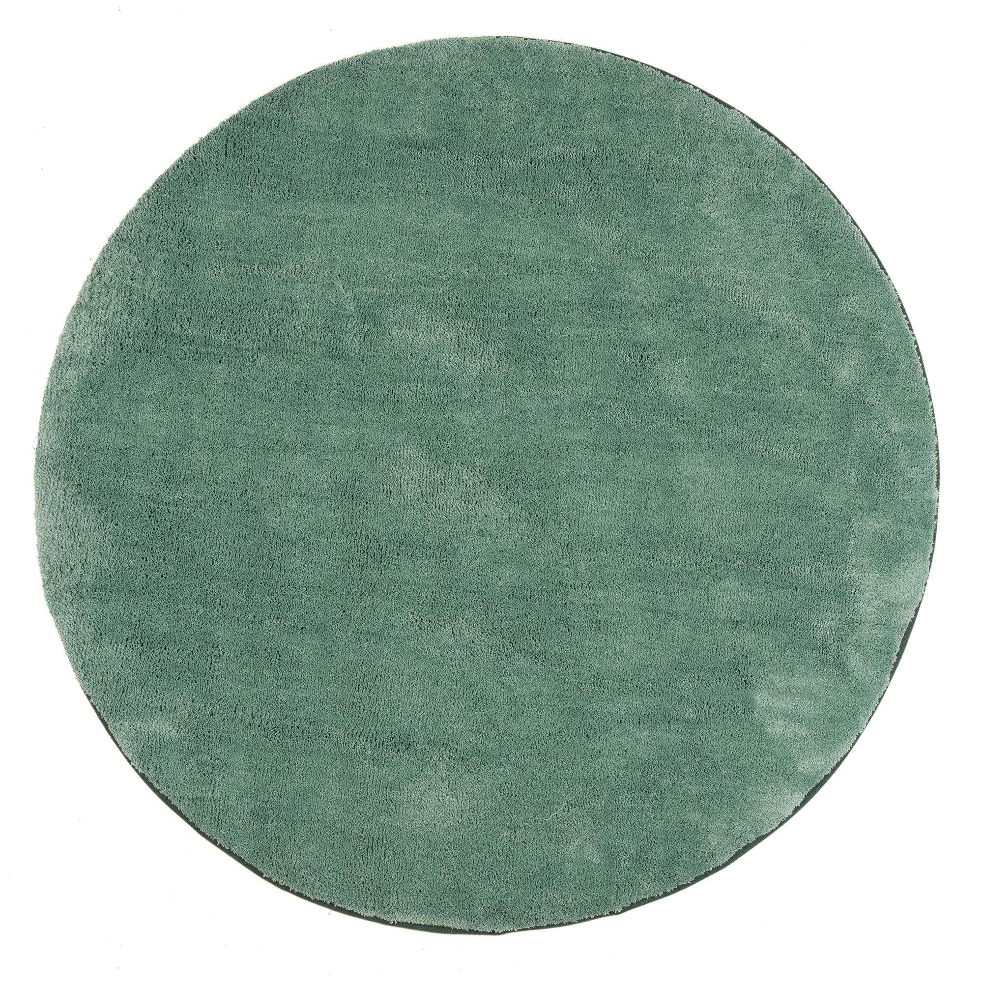 CASA FONDO Fußmatte uni abgesetzte Paspel Mikrofaser extra fein rund, Ø ca. 100cm