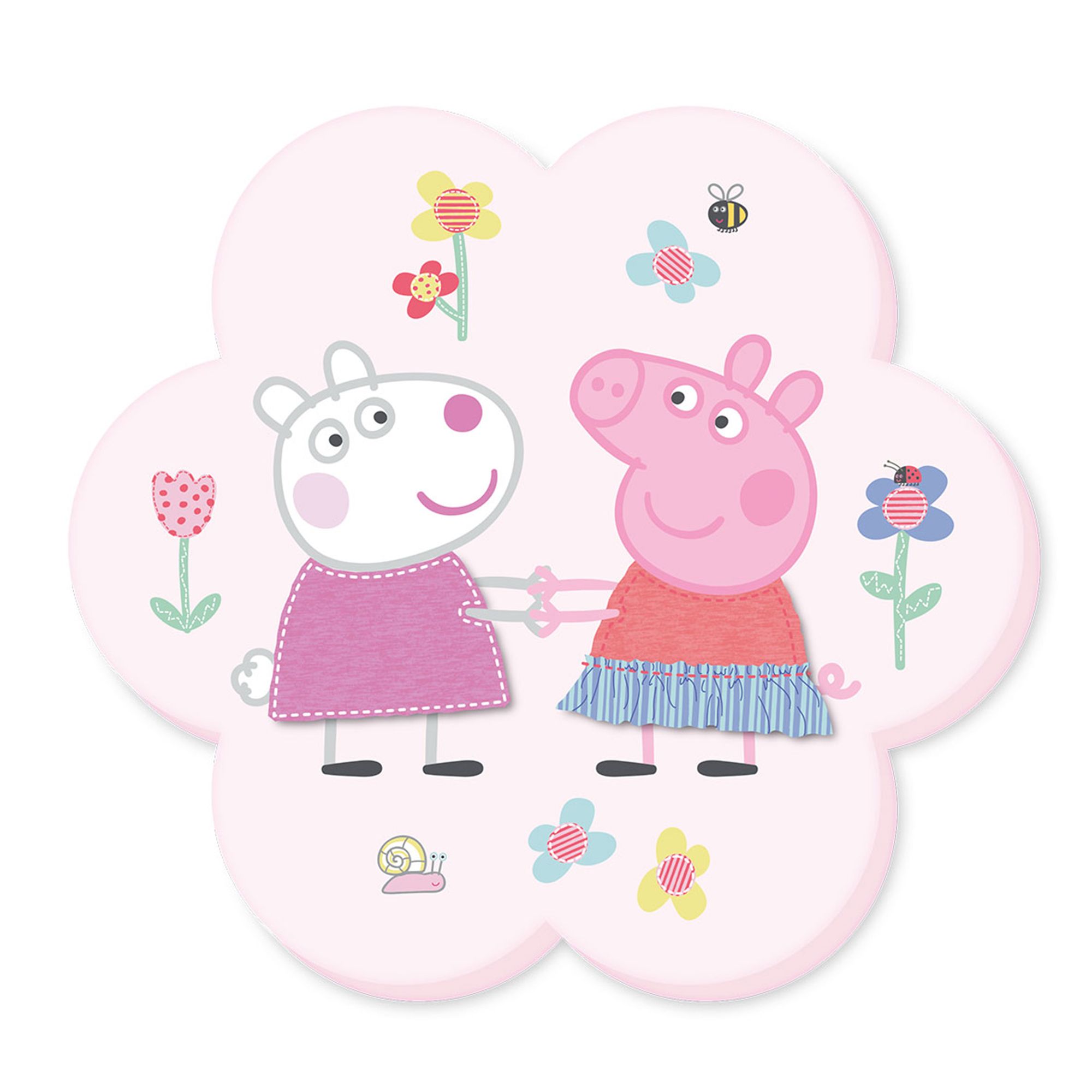 Peppa Pig™ Deko-Konturenkissen Wolke waschbar ca. 35x35cm