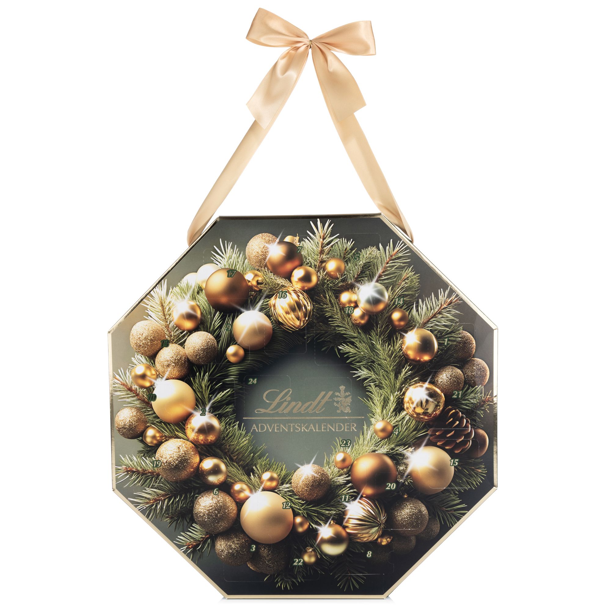 LINDT Adventskalender Türkranz-Optik 24 süße Versuchungen Inhalt 280g