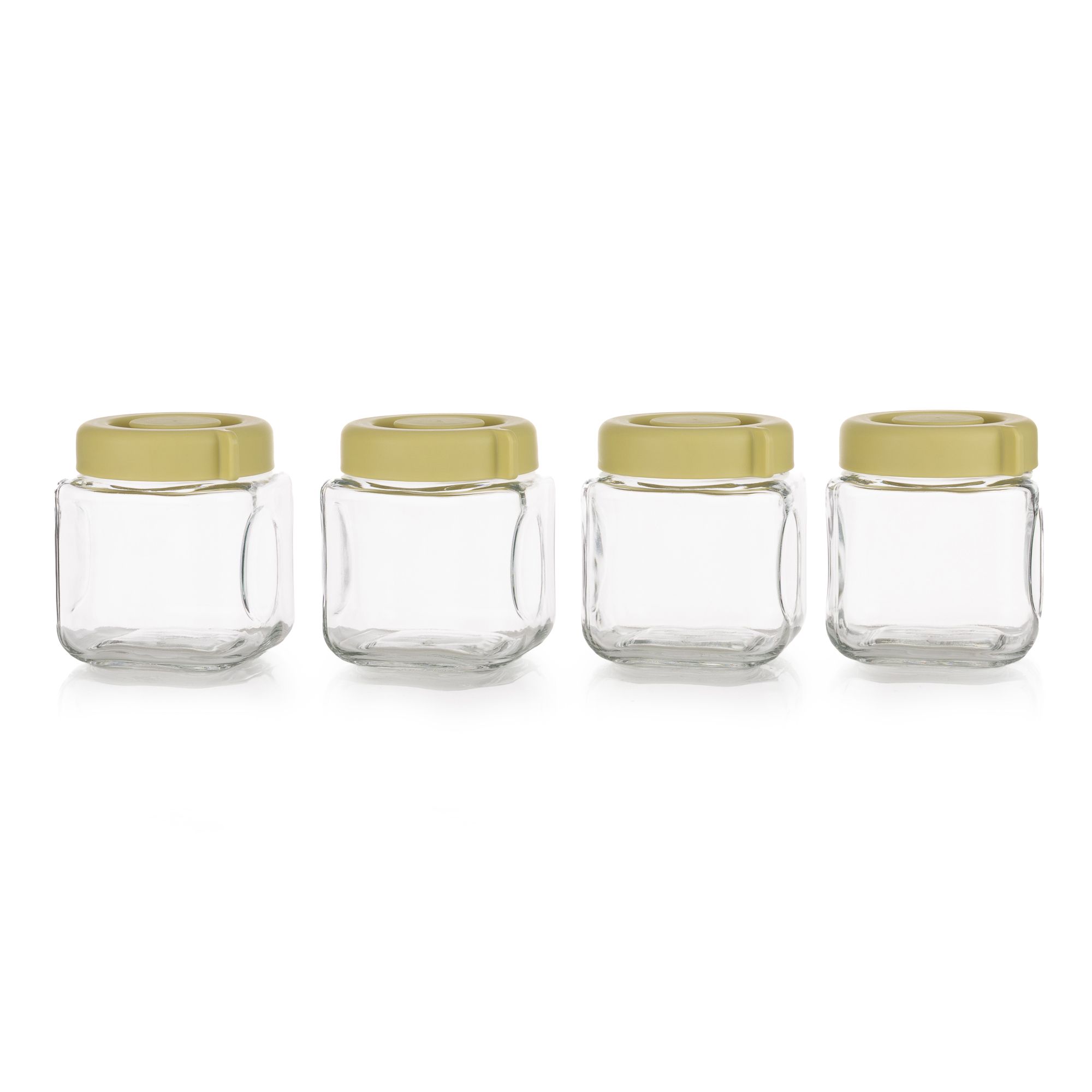 LocknLock 4 Fermentiergläser aus Natronkalkglas mit Schraubdeckel je 1,0L Volumen