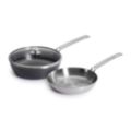 WOLL® & MÄLZER Pfannen-Set 2tlg. Aluminium- & Edel- stahlbratpfanne, Ø24 cm, inkl. Deckel
