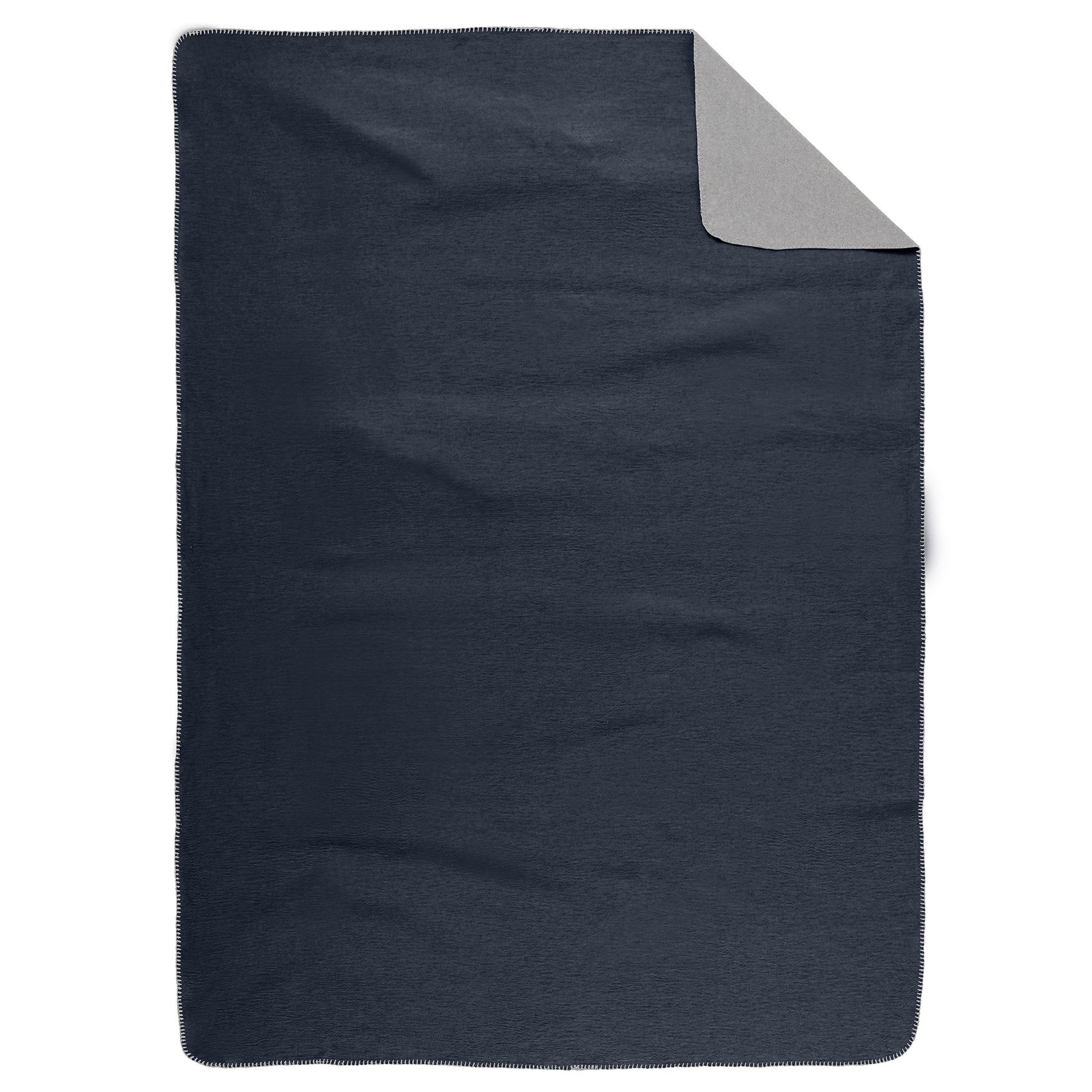 biberna® Wohndecke uni Melange Baumwoll Flanell ca. 150x200cm