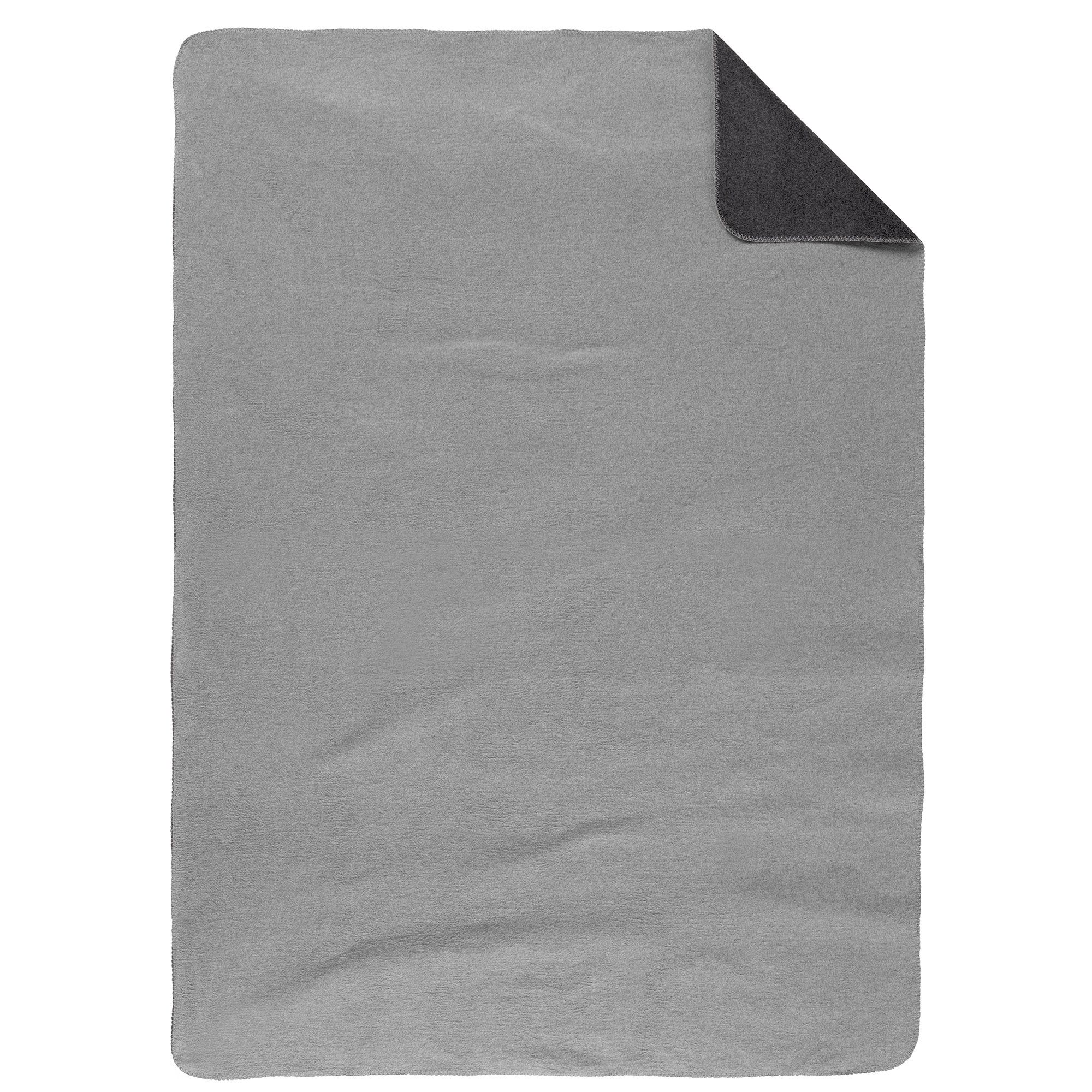 biberna® Wohndecke uni Melange Baumwoll Flanell ca. 150x200cm