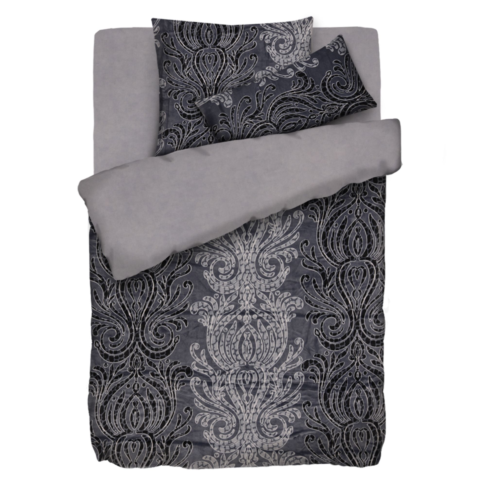 MONT CHALET Wendebettwäsche inkl. Spannbettlaken Mikrofaser Chinchilla Einzelbett, 4tlg.