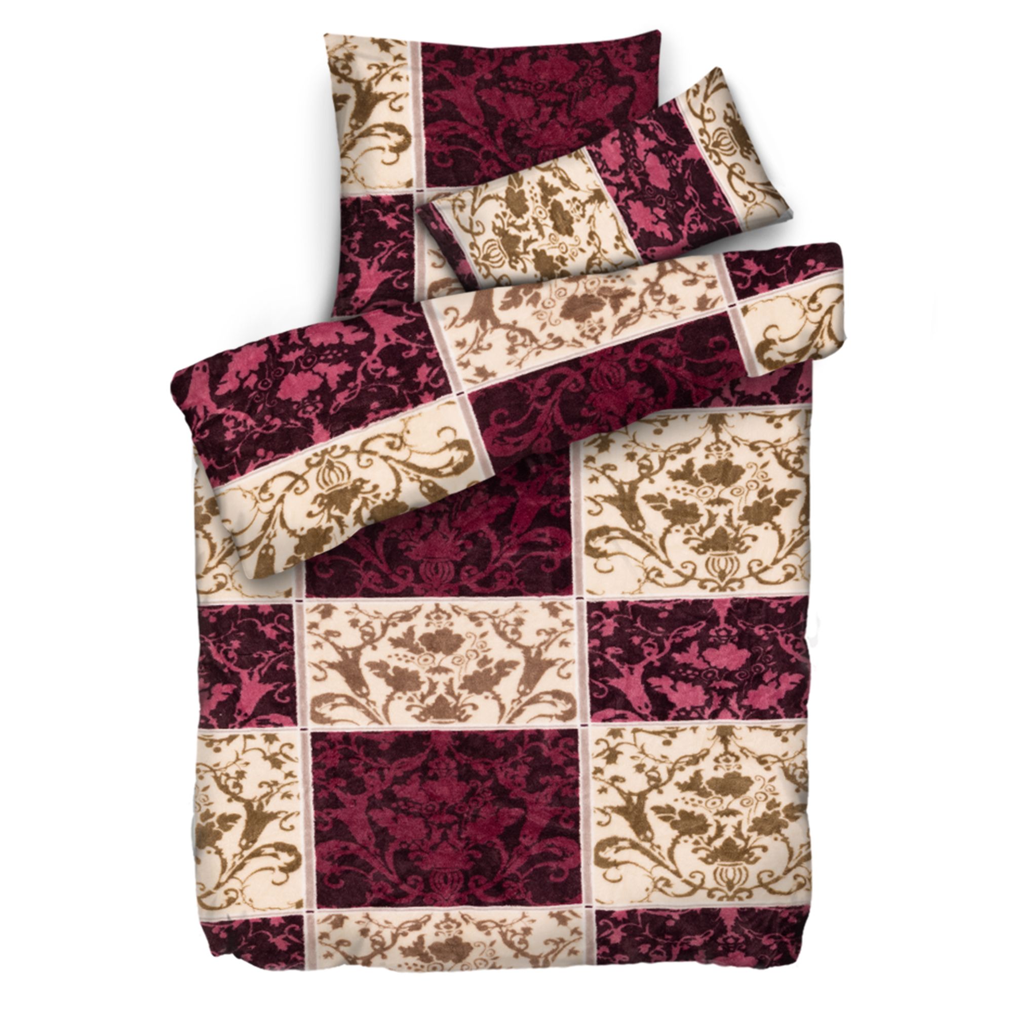 BADIZIO Classic Bettwäsche Mustermix Mikrofaser Plüsch Einzelbett, 3tlg.