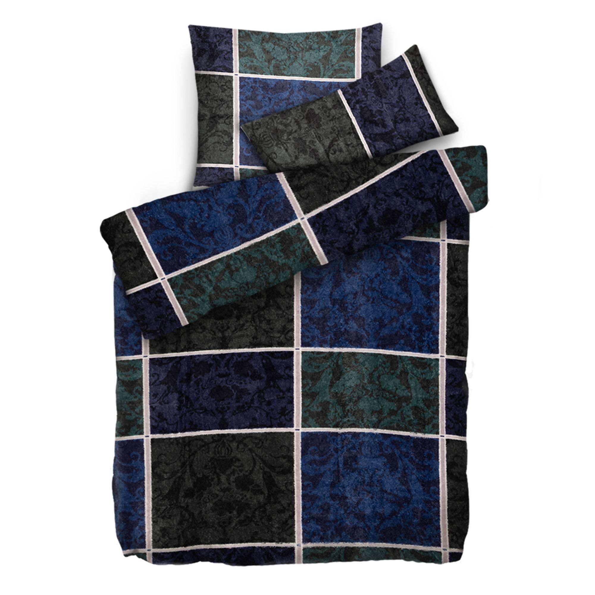 BADIZIO Classic Bettwäsche Mustermix Mikrofaser Plüsch Einzelbett, 3tlg.