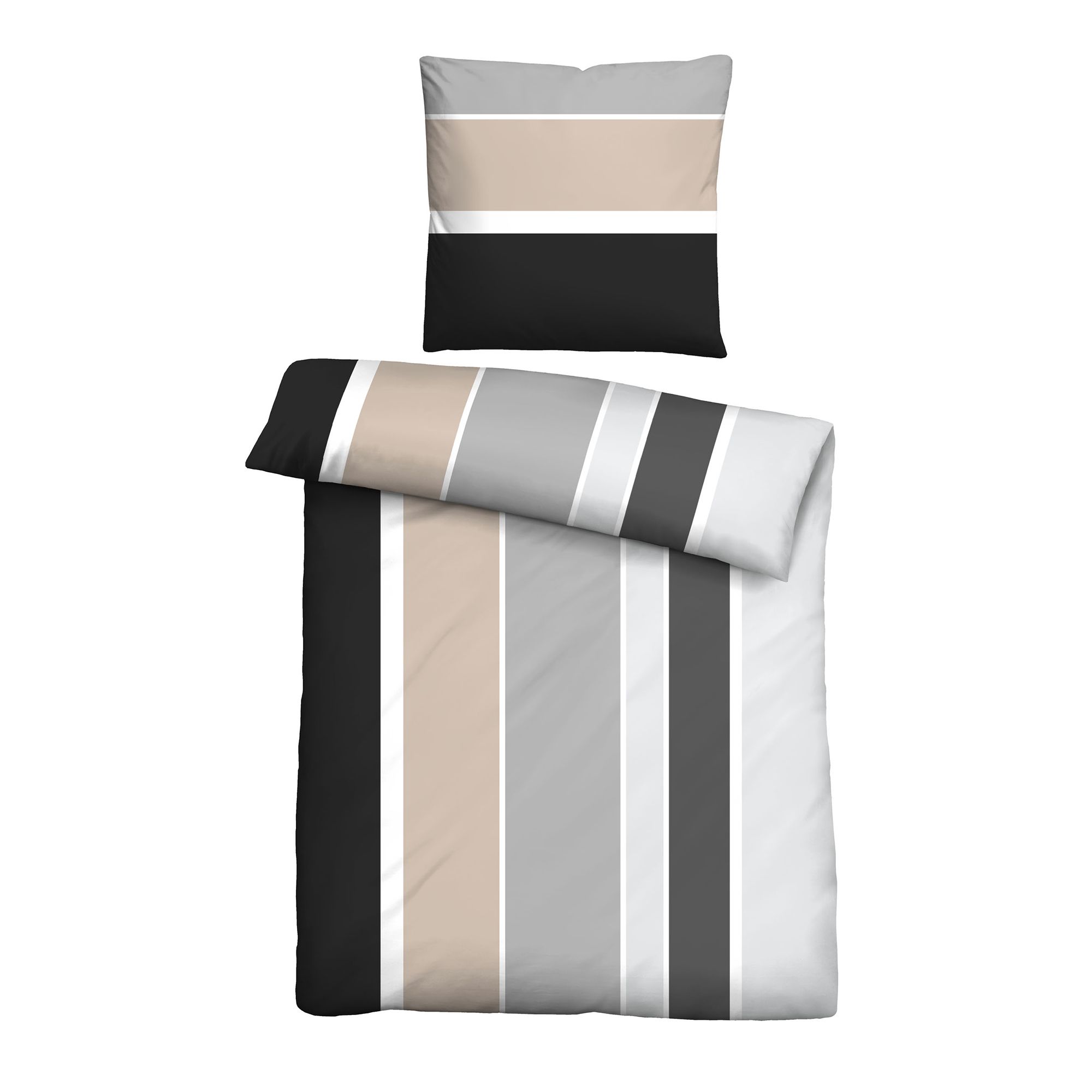 Castell® Bettwäsche Längsbalken Baumwoll Renforcé Einzelbett, 2tlg.