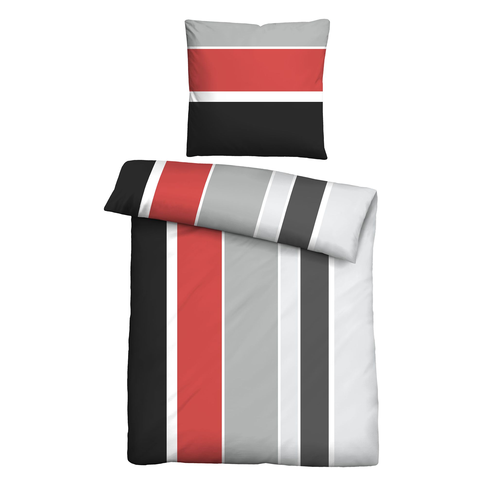 Castell® Bettwäsche Längsbalken Baumwoll Renforcé Einzelbett, 2tlg.