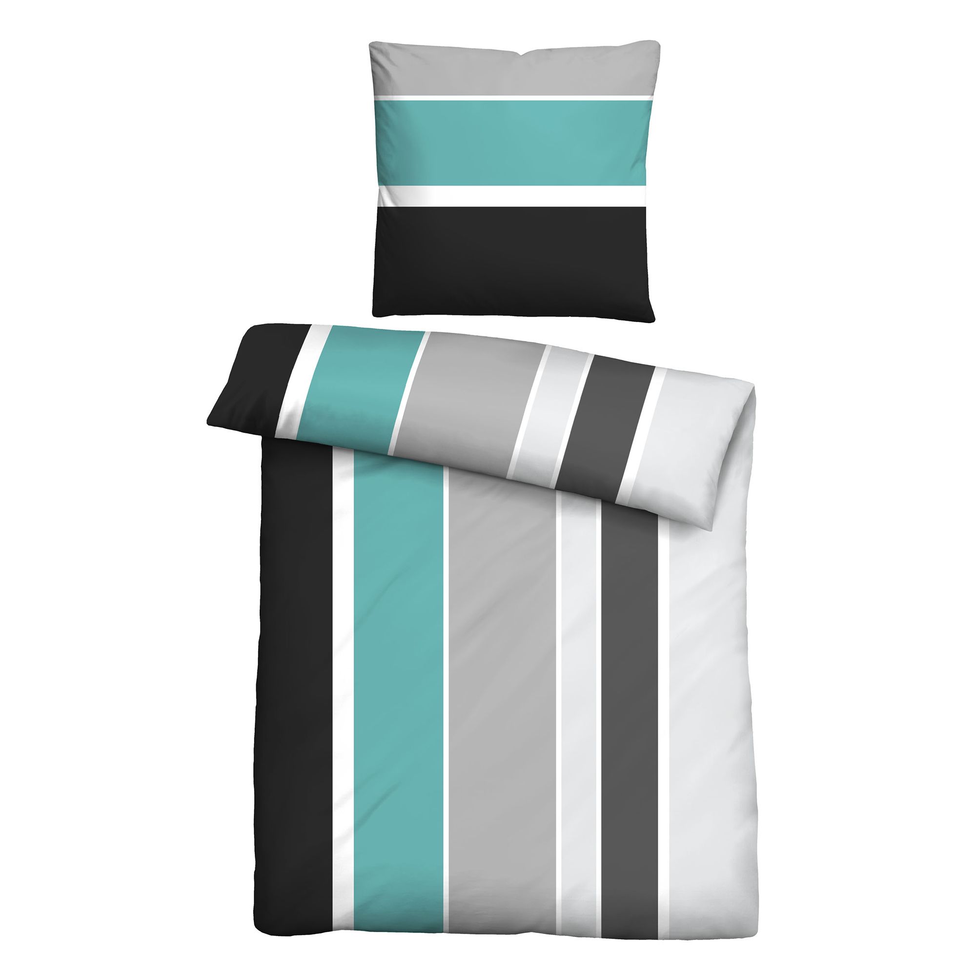 Castell® Bettwäsche Längsbalken Baumwoll Renforcé Einzelbett, 2tlg.