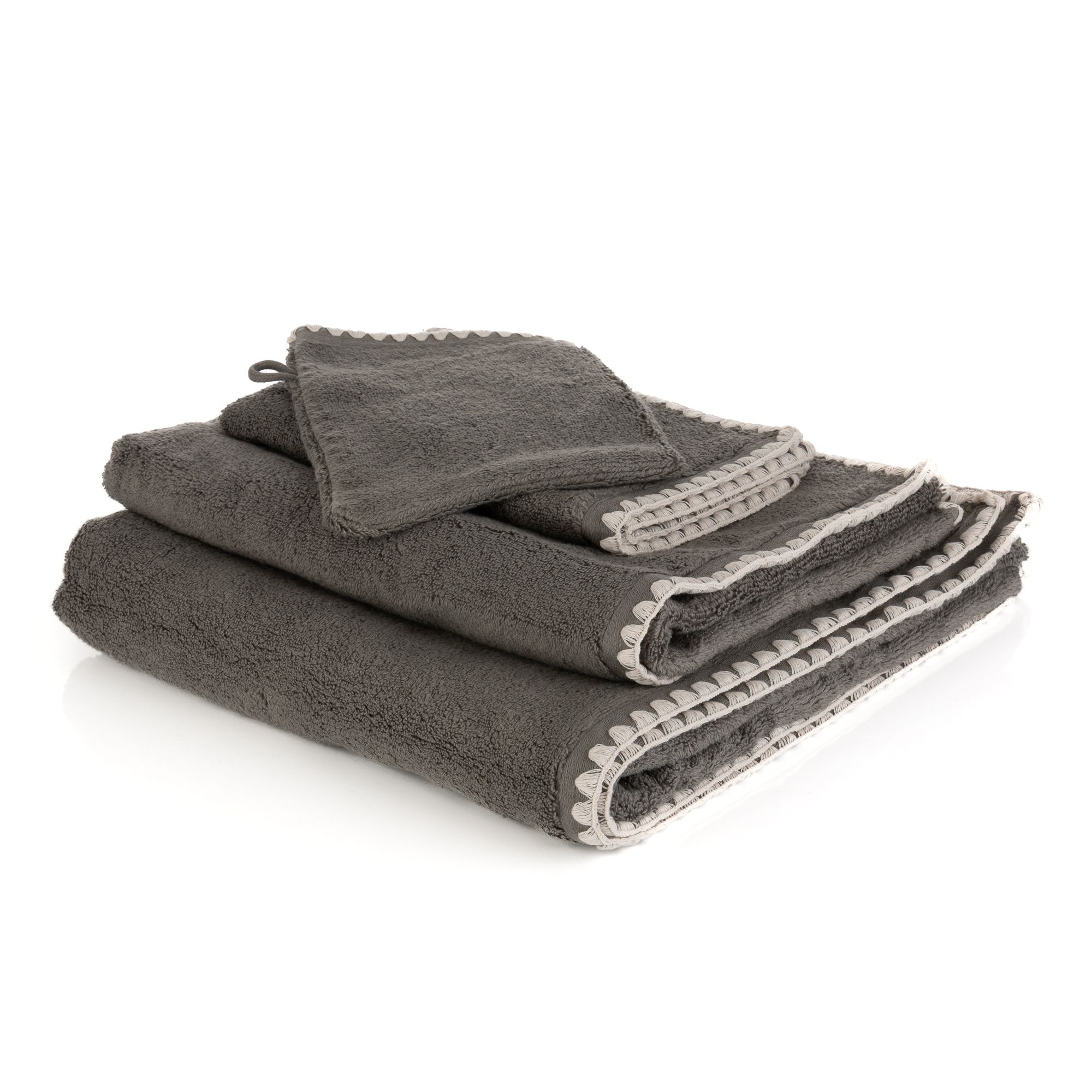 SEEDÜNE Handtuch-Set Kettelnaht 100% Baumwolle 4tlg.