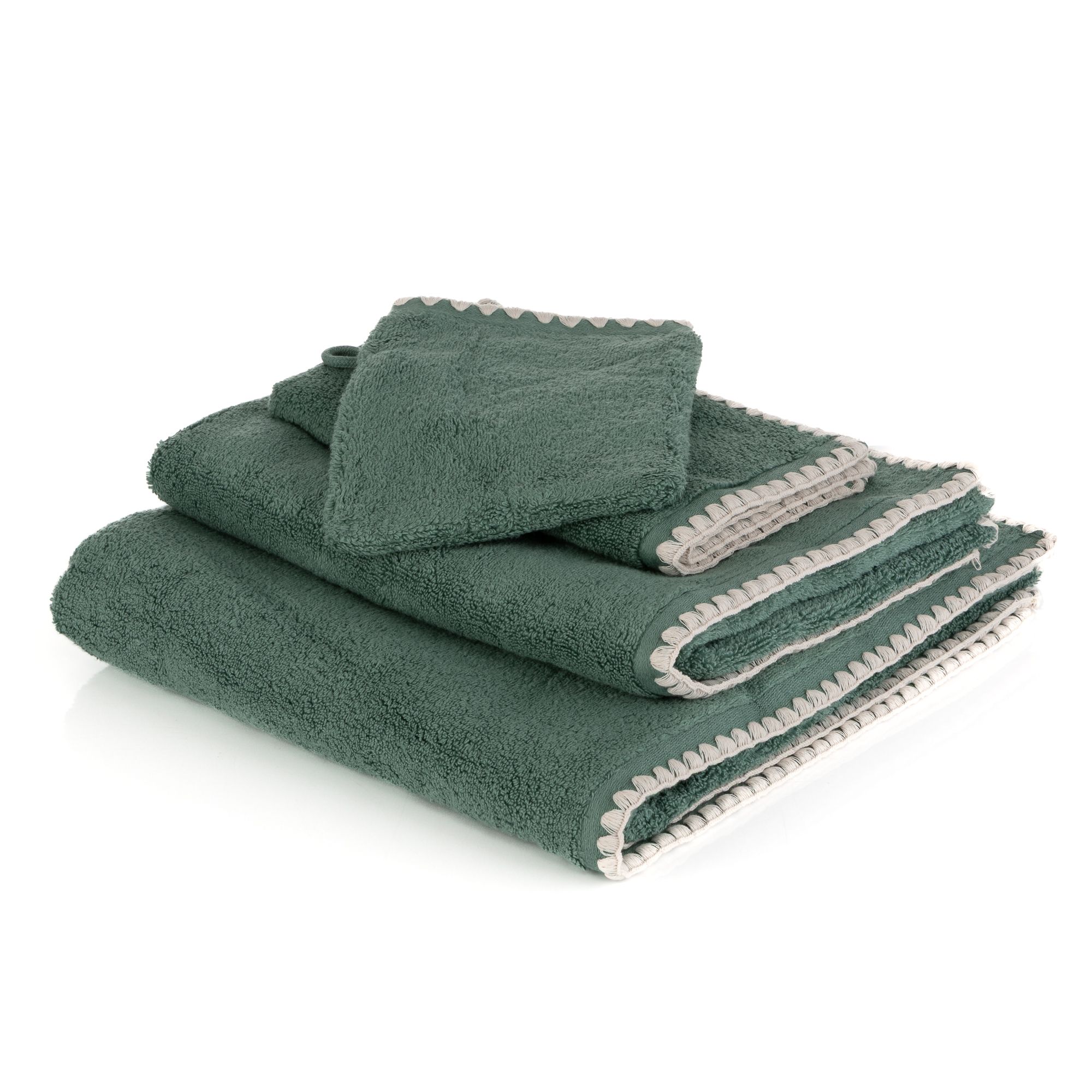 SEEDÜNE Handtuch-Set Kettelnaht 100% Baumwolle 4tlg.