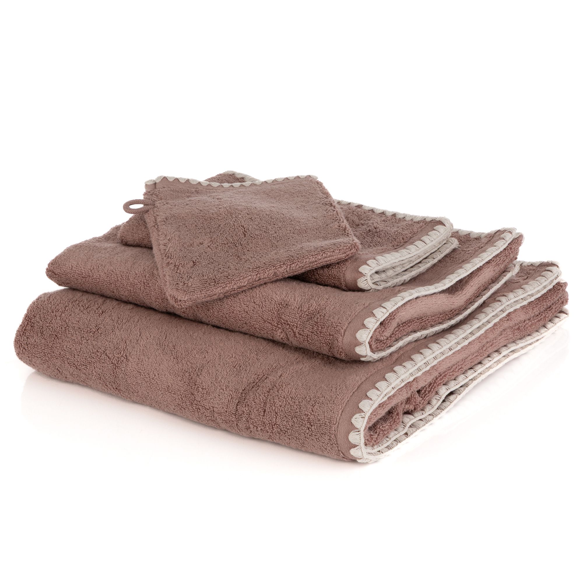 SEEDÜNE Handtuch-Set Kettelnaht 100% Baumwolle 4tlg.