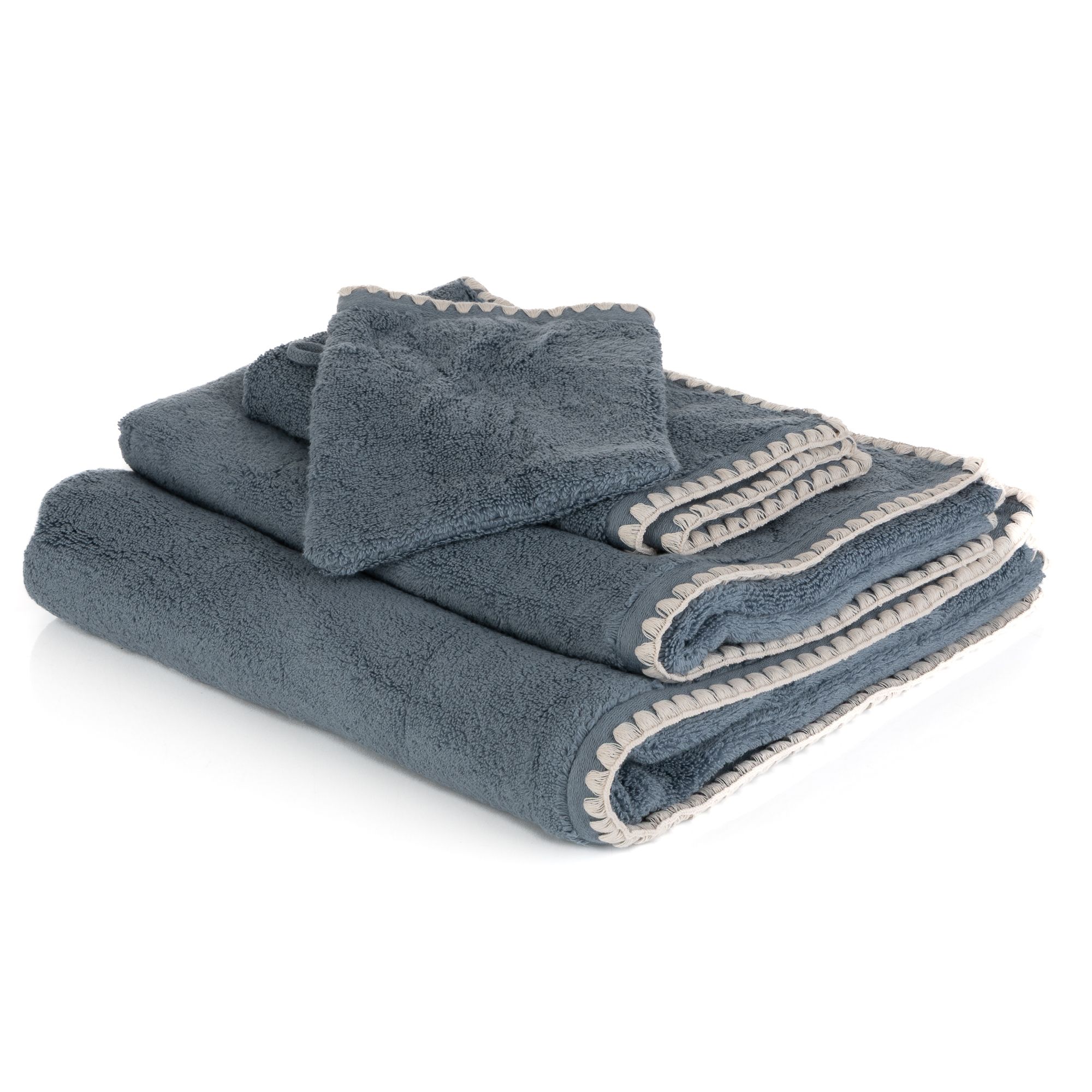 SEEDÜNE Handtuch-Set Kettelnaht 100% Baumwolle 4tlg.