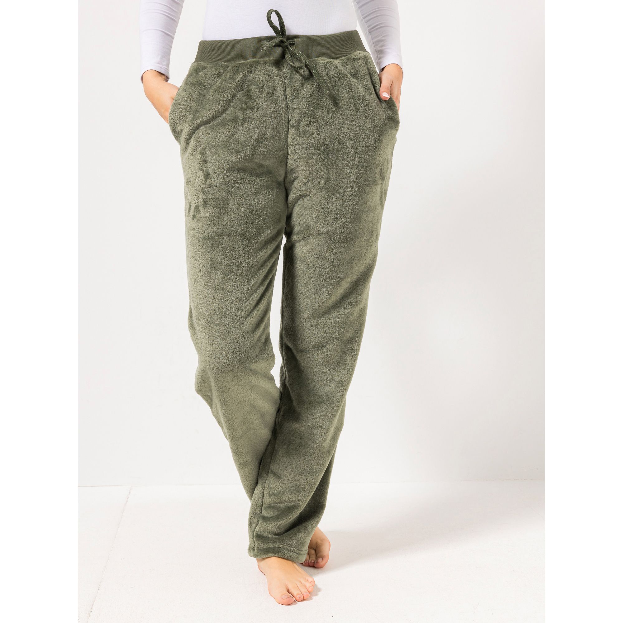 MONT CHALET Damen-Hose uni Mikrofaser Chinchilla Hosentaschen