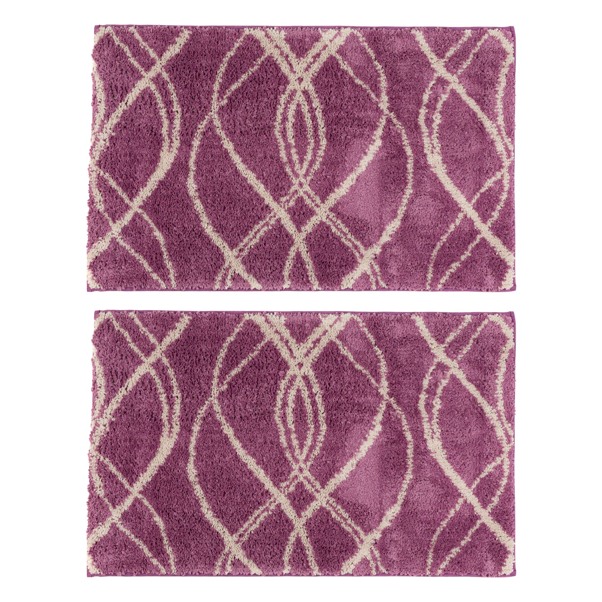 CASA FONDO 2 Fußmatten Streifen-Design Mikrofaser waschbar, ca. 50x80cm