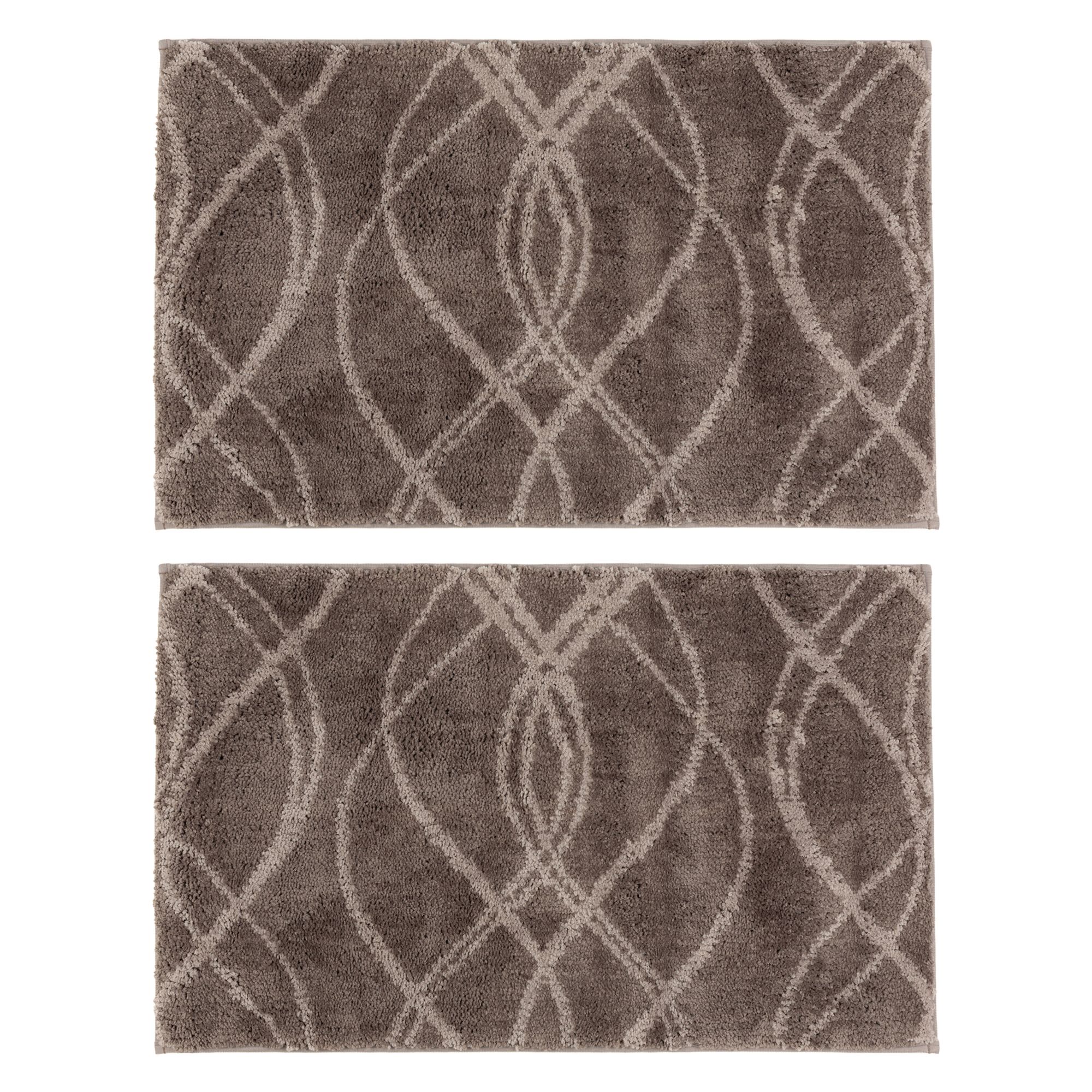 CASA FONDO 2 Fußmatten Streifen-Design Mikrofaser waschbar, ca. 50x80cm