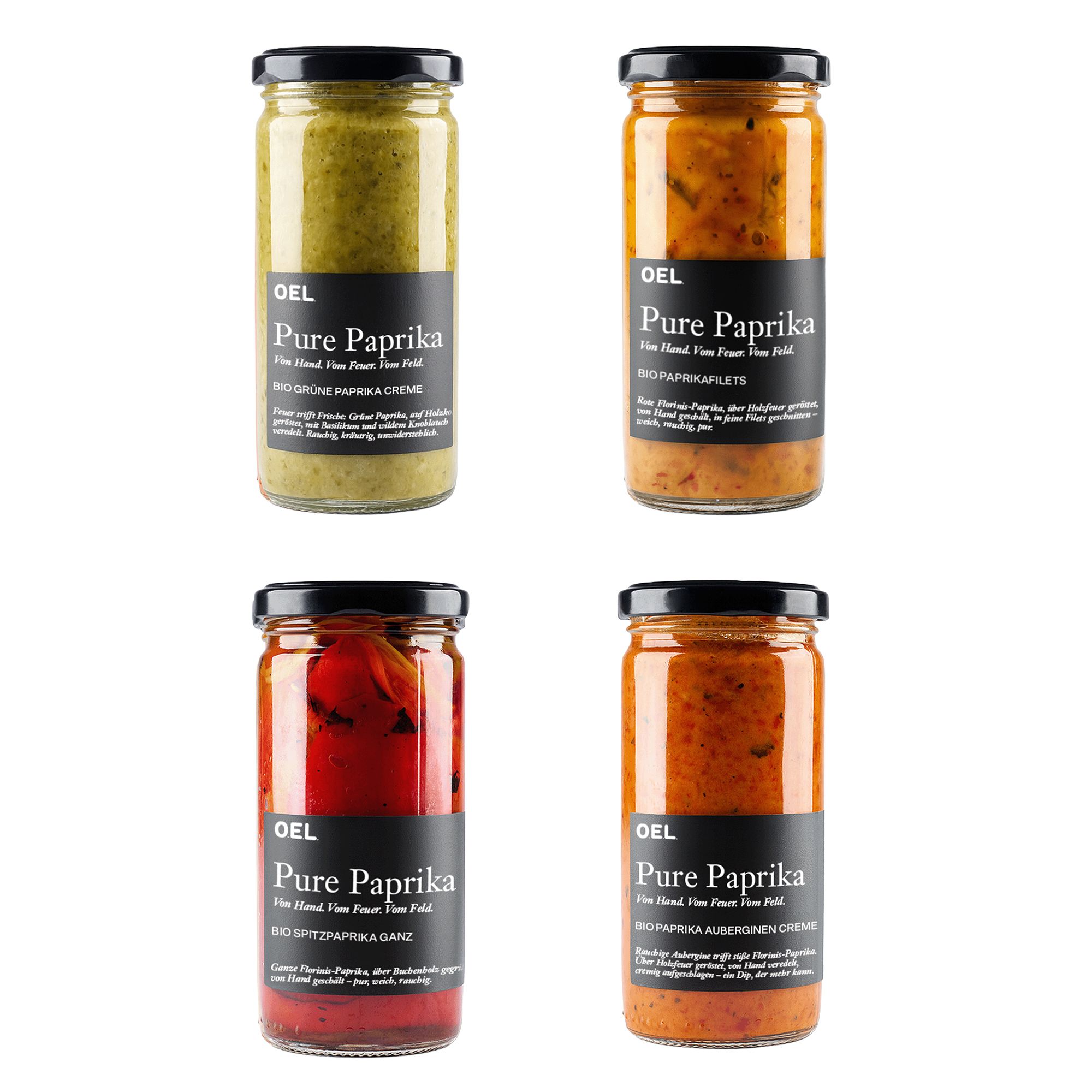 OEL BERLIN Pure Paprika Set Bio 4 versch. Sorten Inhalt 985 g exklusiv bei QVC