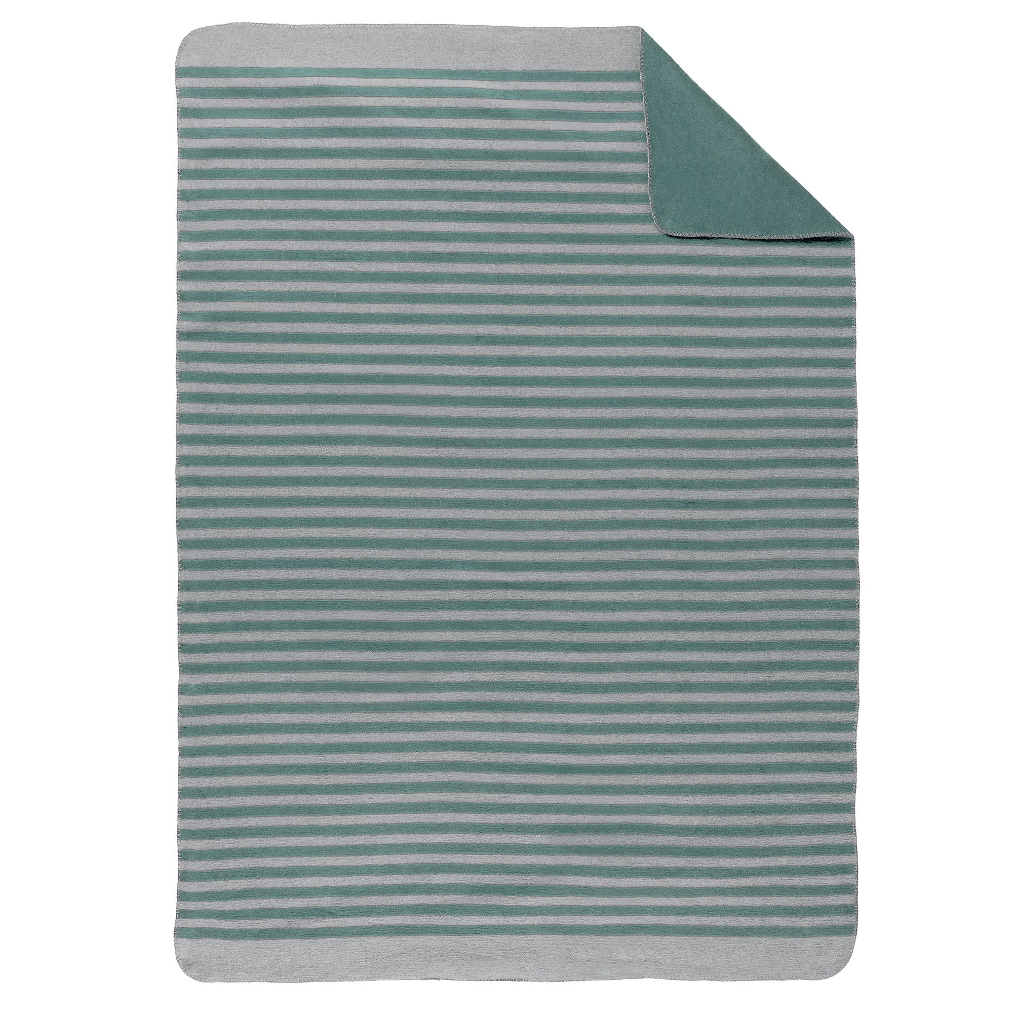 biberna® Wohndecke gestreift Baumwoll Flanell ca. 150x200cm