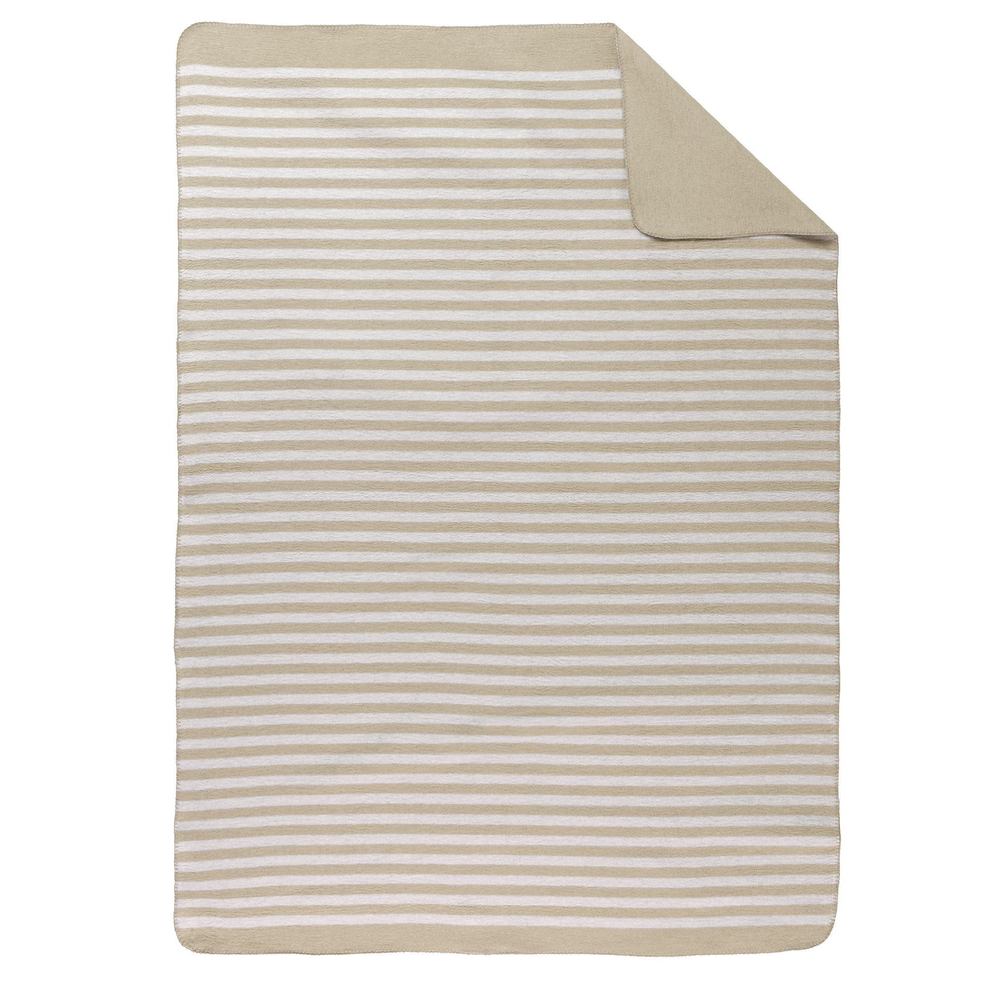 biberna® Wohndecke gestreift Baumwoll Flanell ca. 150x200cm