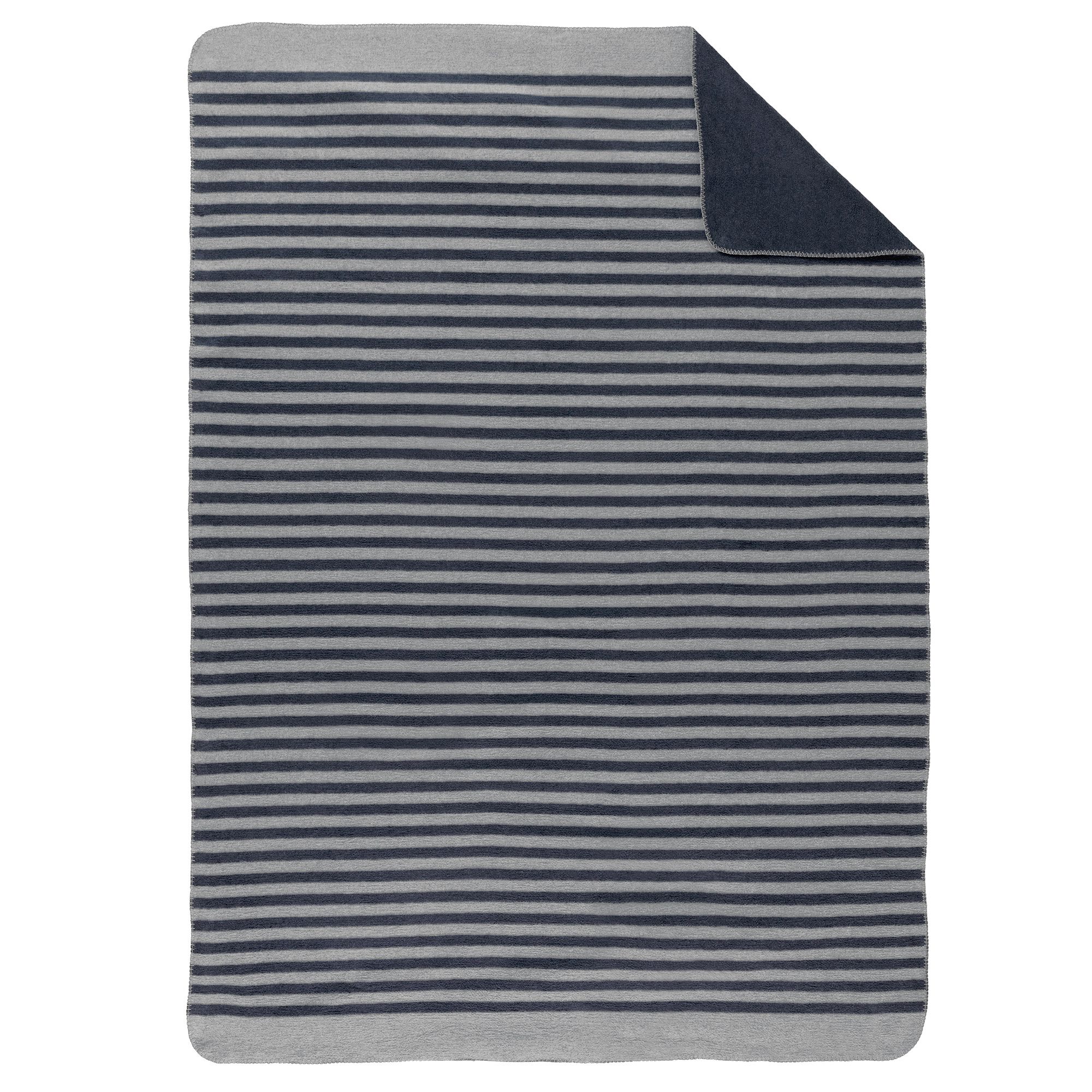 biberna® Wohndecke gestreift Baumwoll Flanell ca. 150x200cm