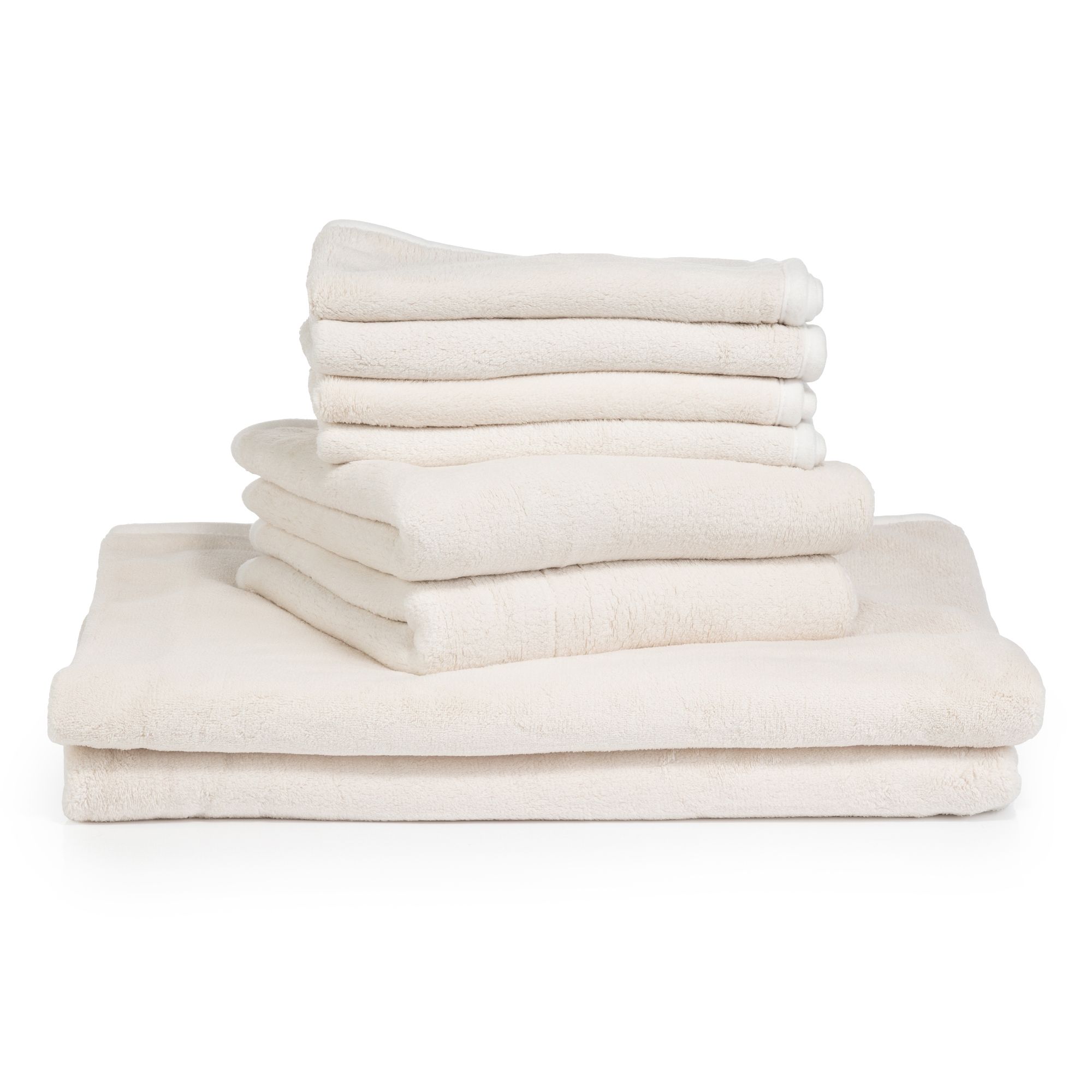 MONT CHALET Mikrofaser Handtuch Set, uni MF Kuschelplüsch Chinchilla Fell,8tlg.