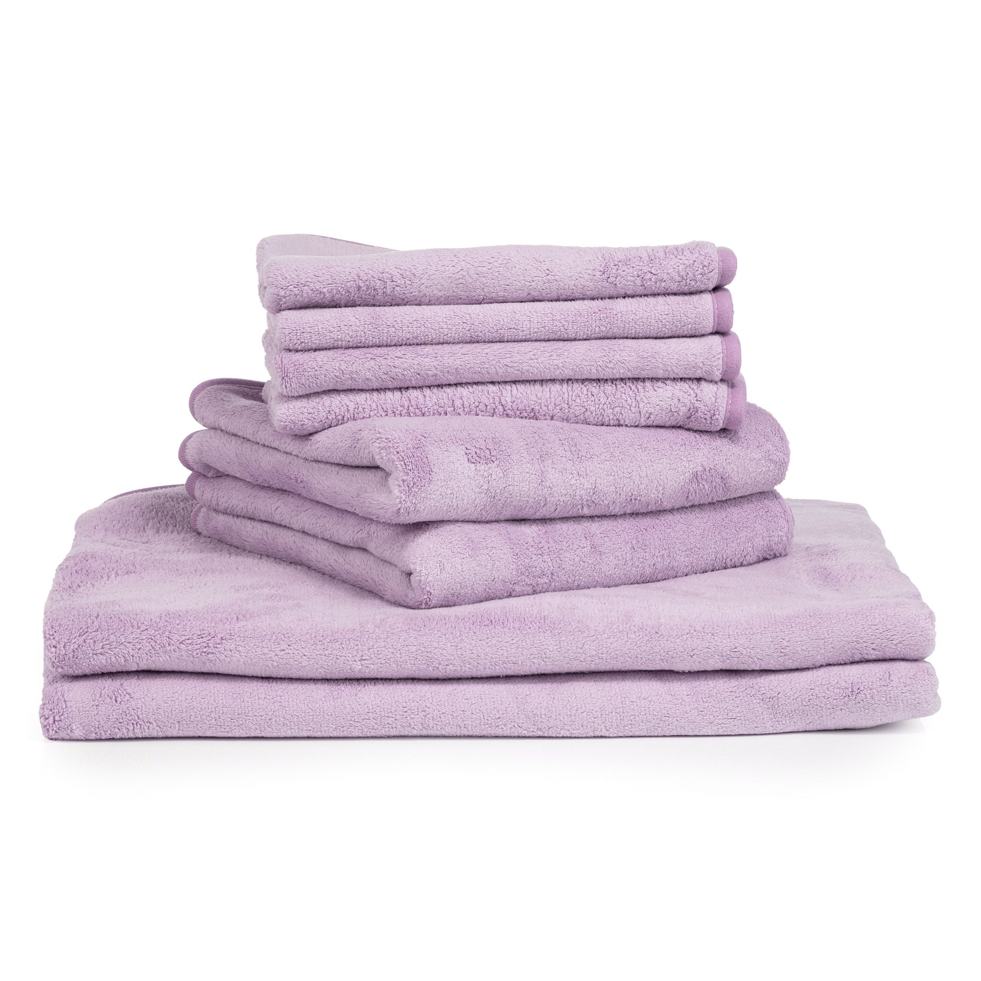 MONT CHALET Mikrofaser Handtuch Set, uni MF Kuschelplüsch Chinchilla Fell,8tlg.