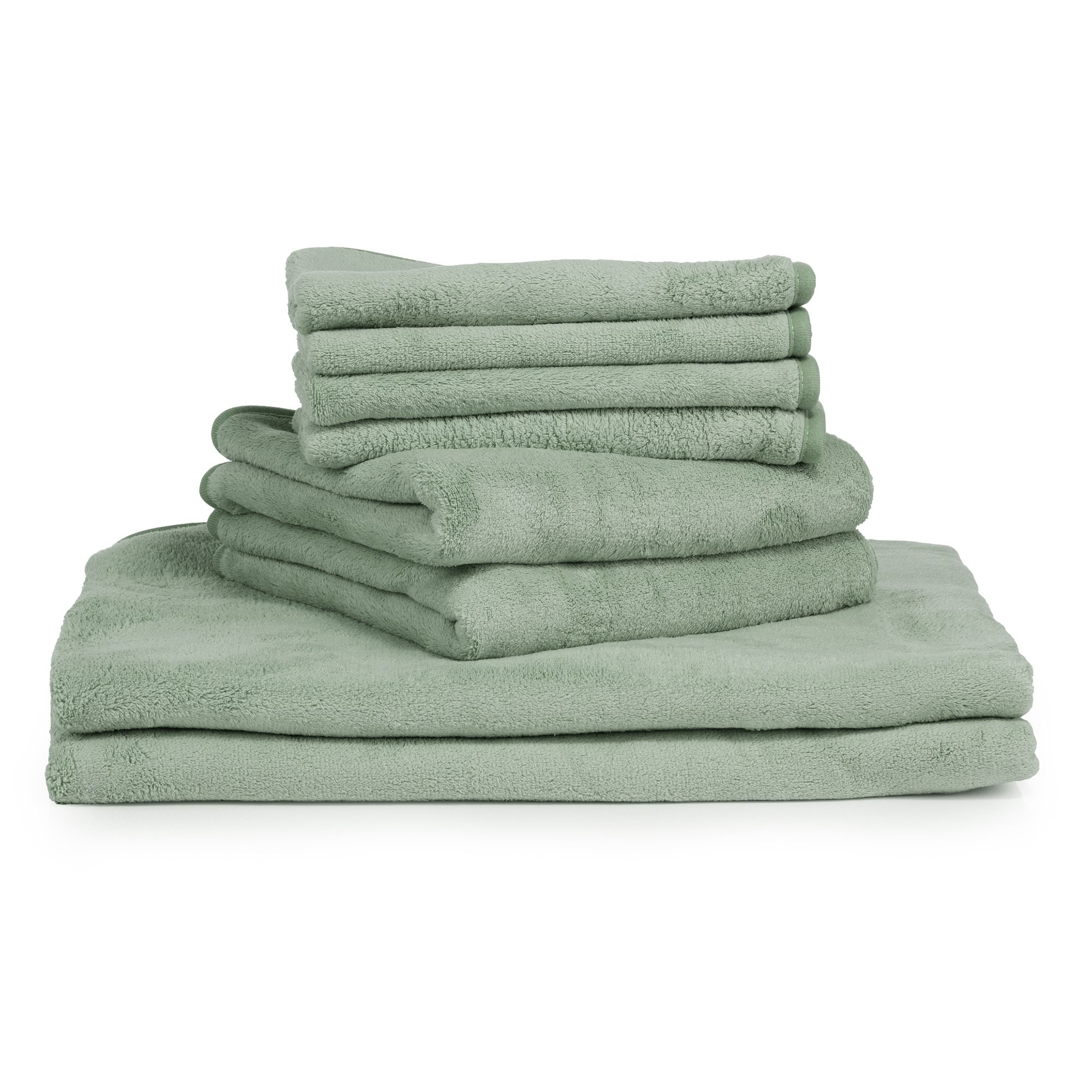 MONT CHALET Mikrofaser Handtuch Set, uni MF Kuschelplüsch Chinchilla Fell,8tlg.