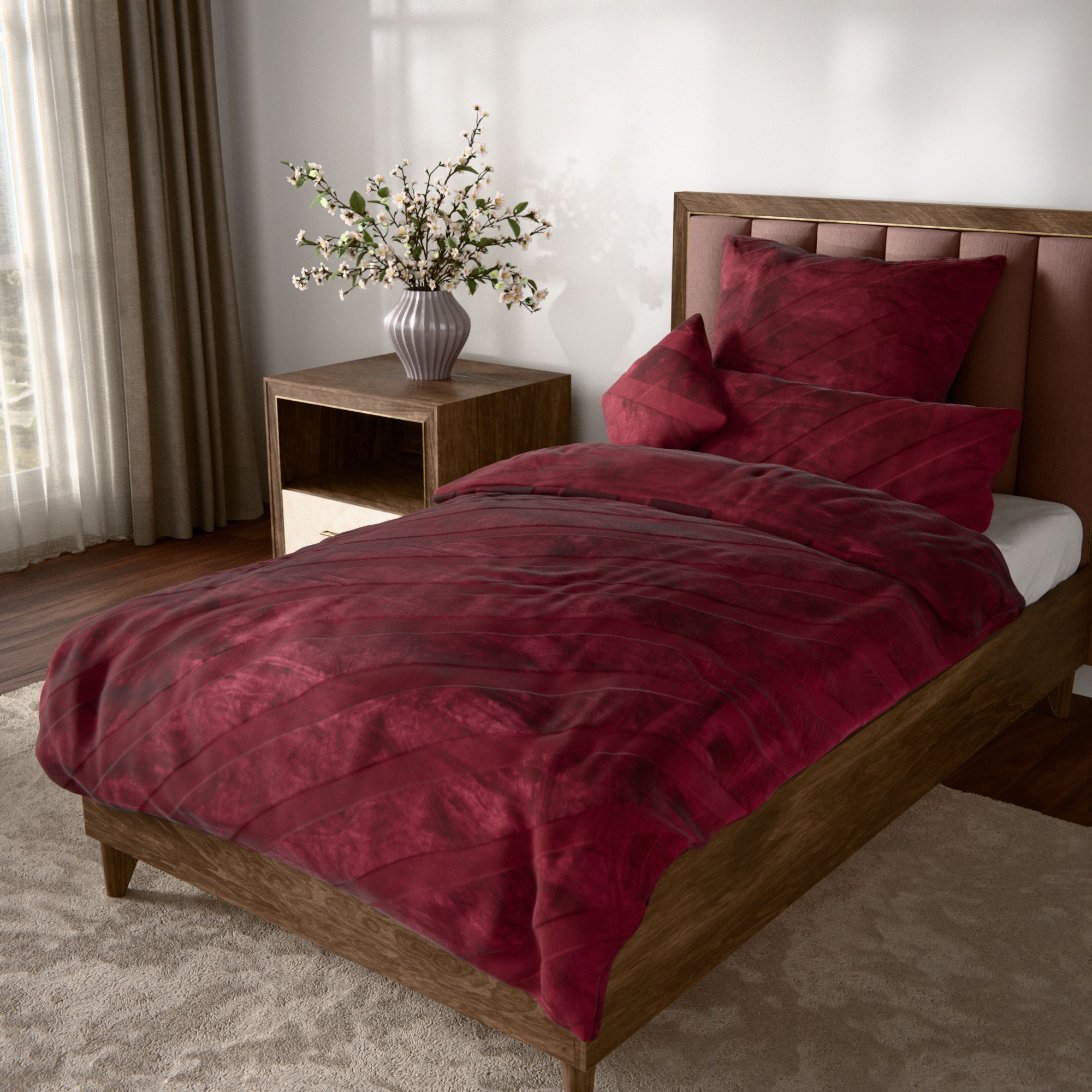 MONT CHALET Wendebettwäsche 3D-Streifen Mikrofaser Chinchilla Einzelbett, 4tlg.