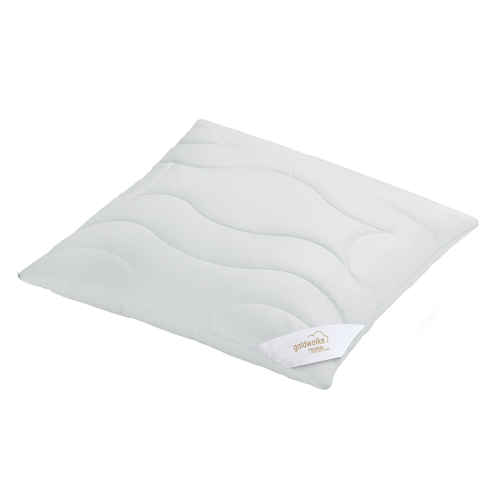 GOLDWOLKE by Spessarttraum Premium-Kopfkissen gesteppte Hülle Made in Germany