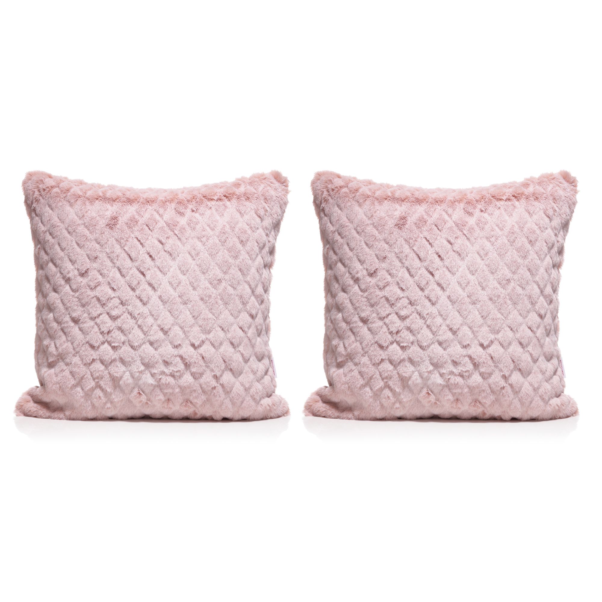 MONT CHALET 2 Kissenhüllen Lammfell-Imitat Diamant-Jacquard Mikrofaser, 50x50cm