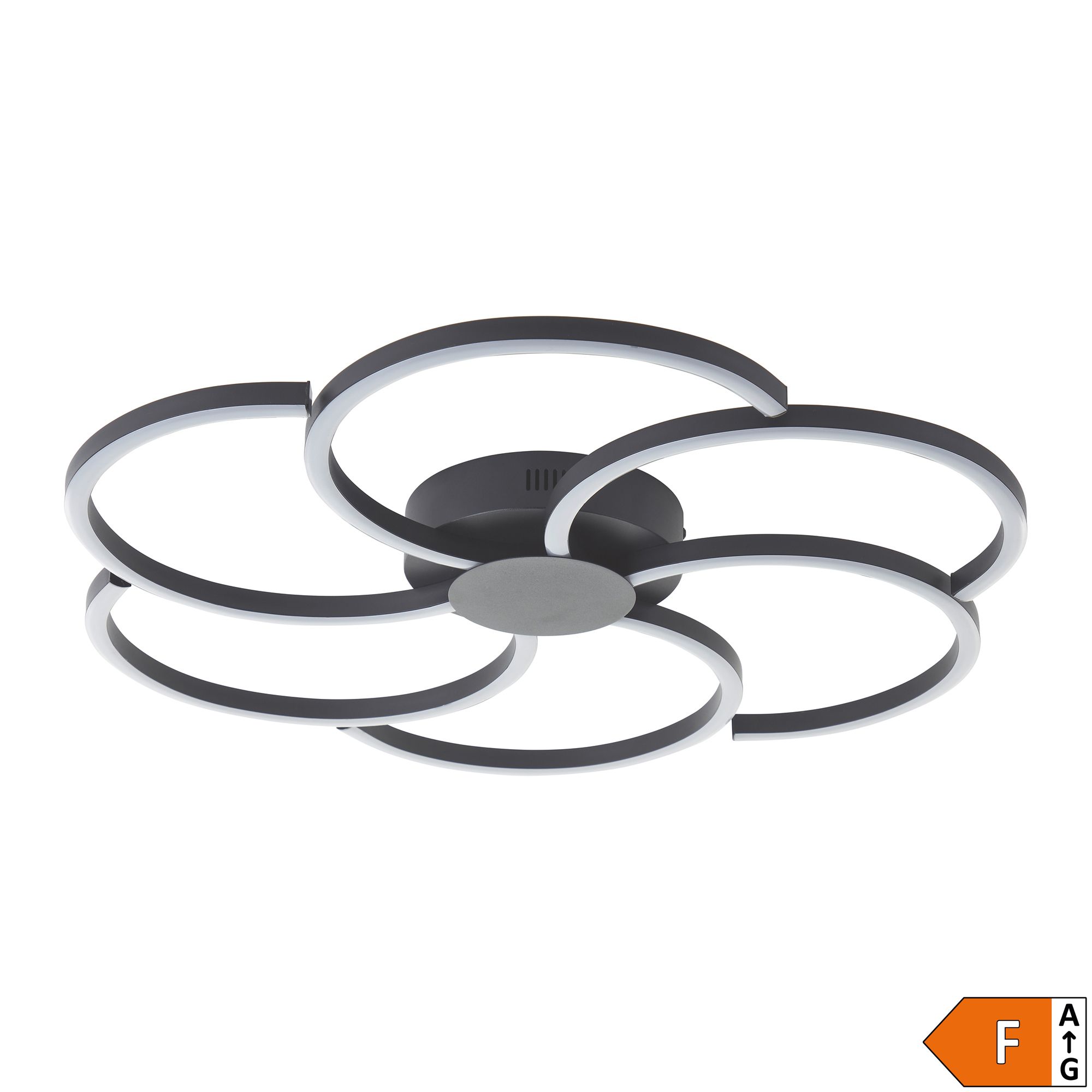 BRILLIANT LED Deckenleuchte Fico, Ø 65cm 32W, 3.000 Lumen inkl. Fernbedienung, Energieeffizienzklasse F