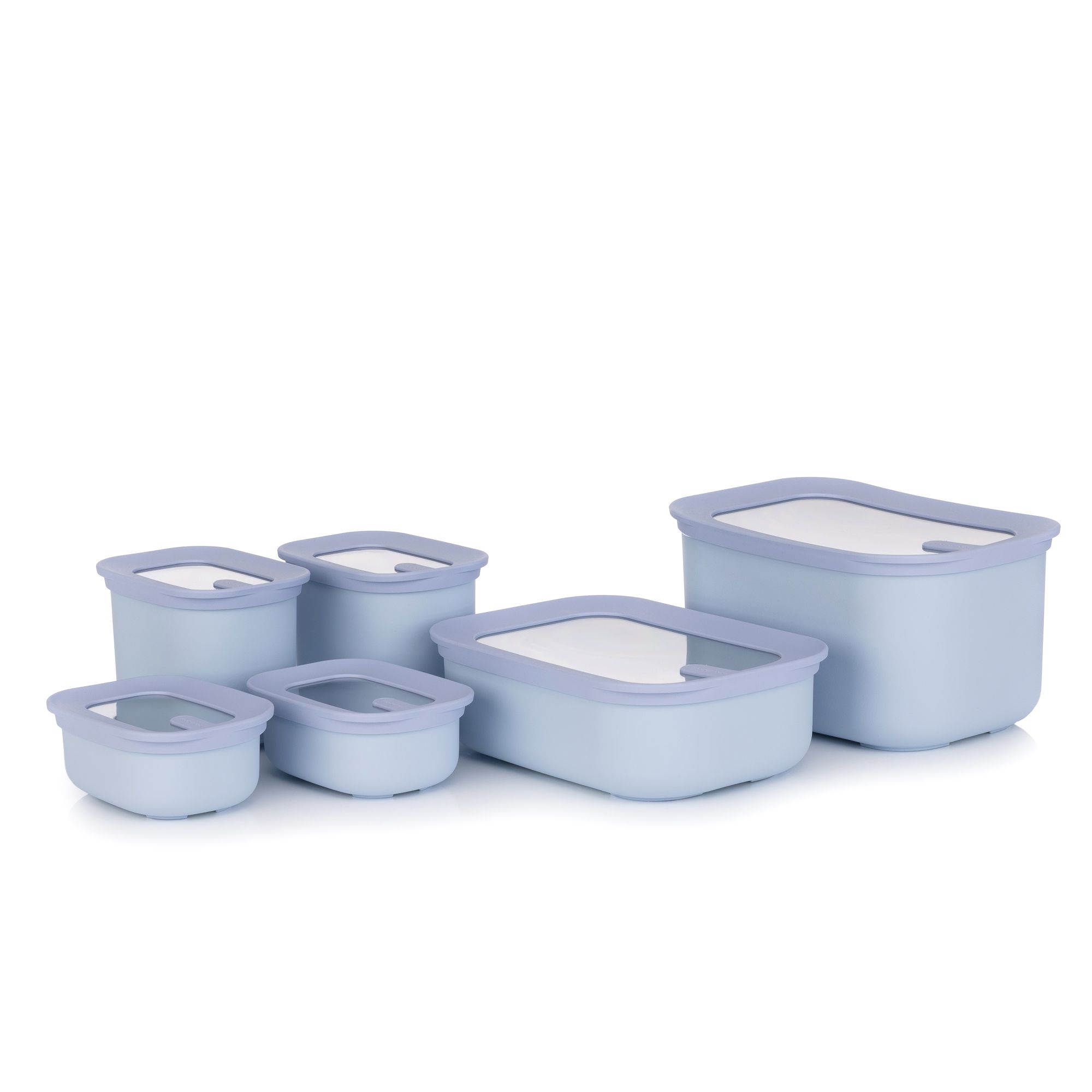 LocknLock 6 Frischhaltedosen mit Fenster im Deckel 300ml-2,7L je 3 Dosen nestbar