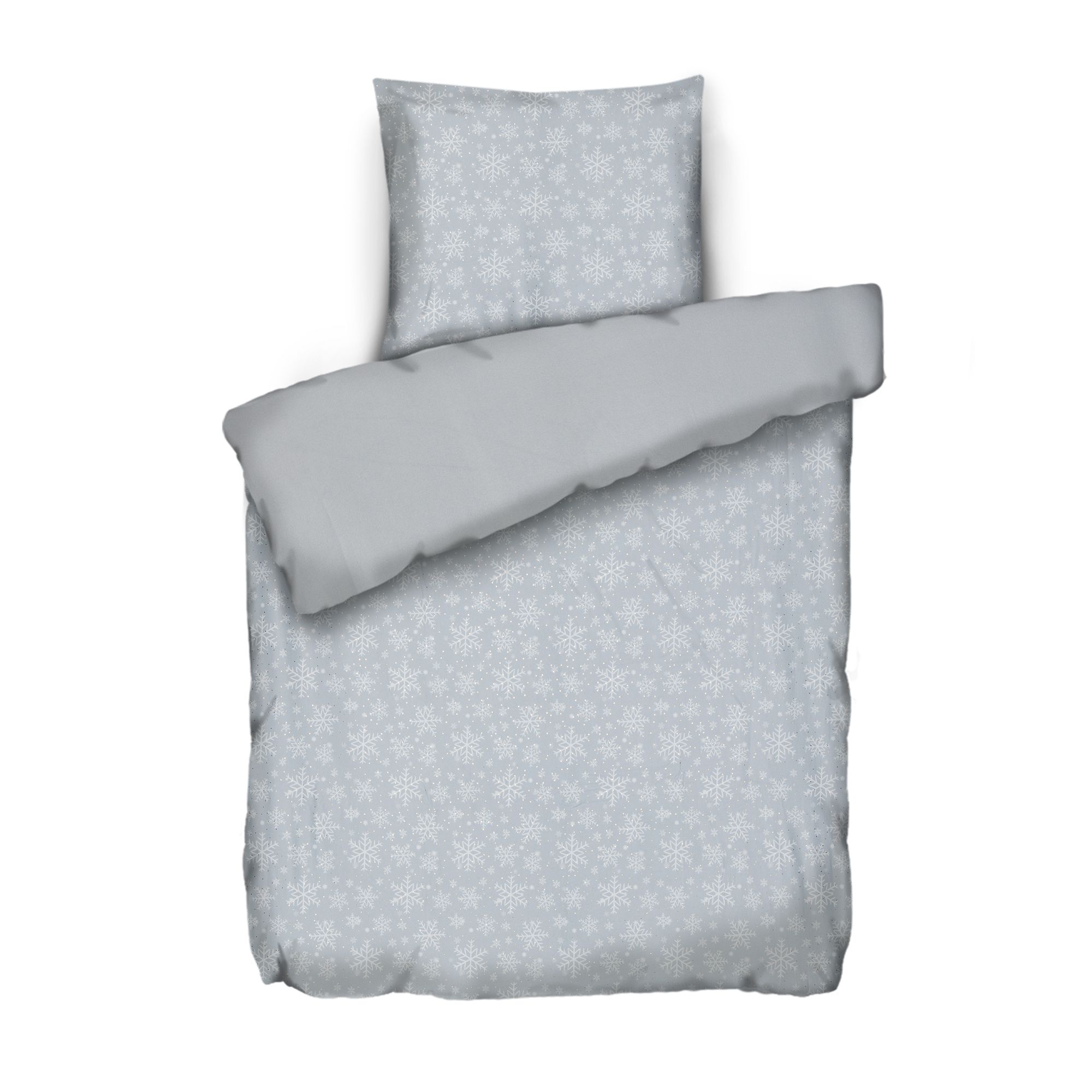 WINTERENGEL Wendebettwäsche Glitzersterne Mikrofaser Flanell Einzelbett, 2tlg.