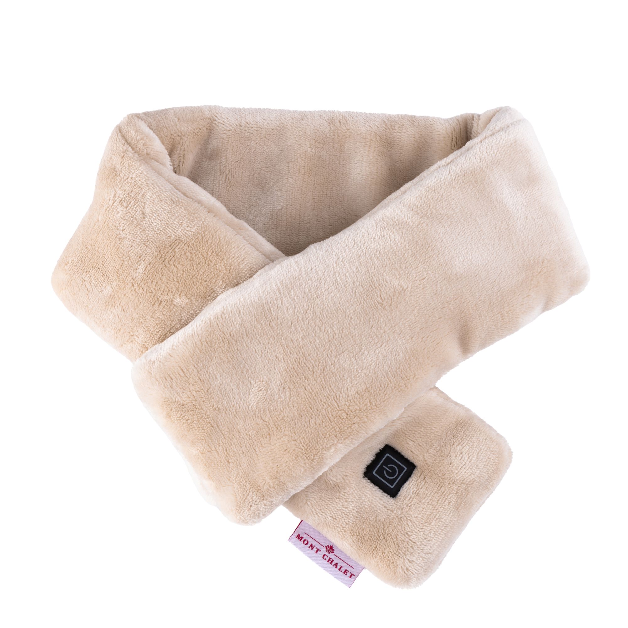 MONT CHALET uni Heizschal Mikrofaser Chinchilla inkl. Powerbank waschbar, ca. 10x80cm