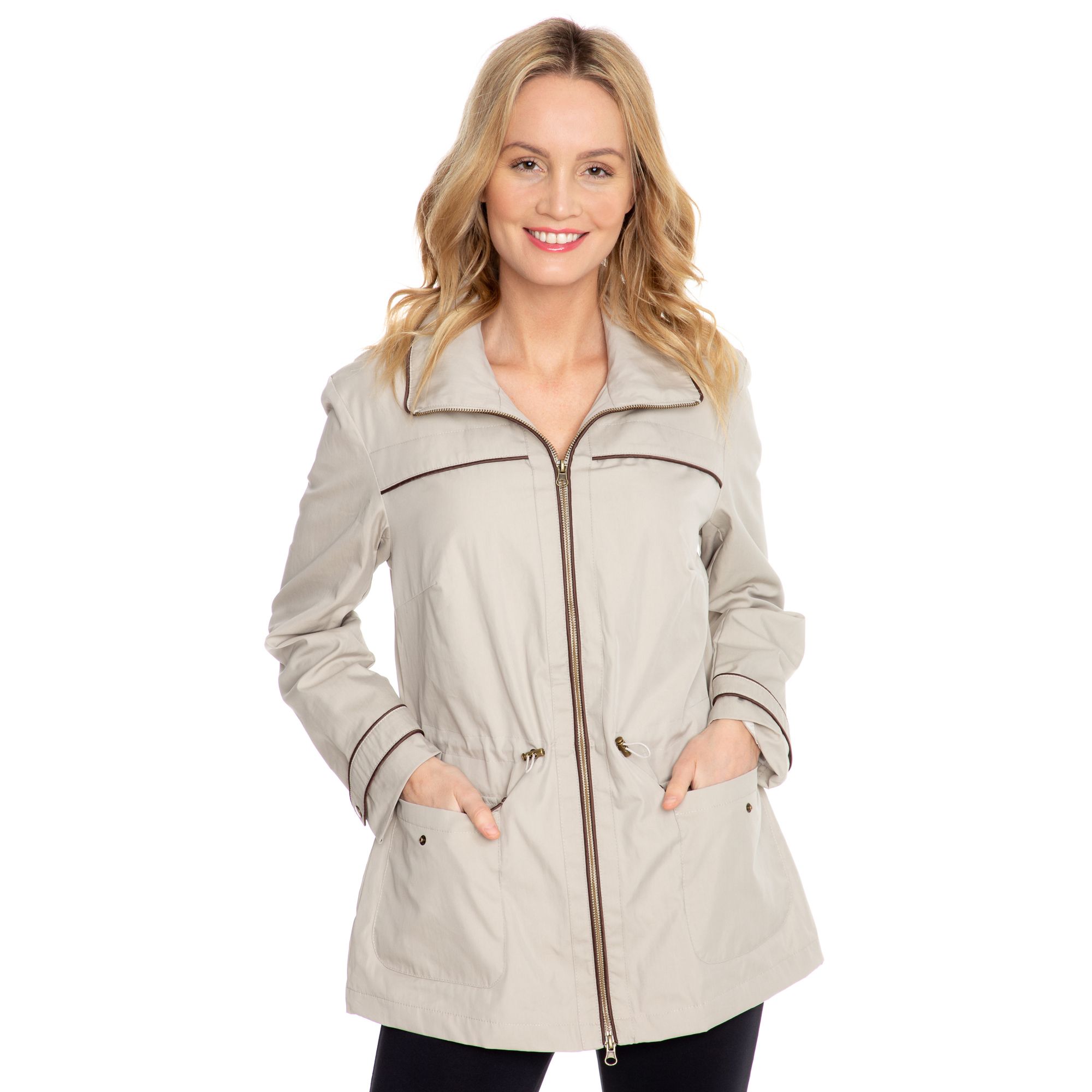 Grau Parkas Mode Qvc De