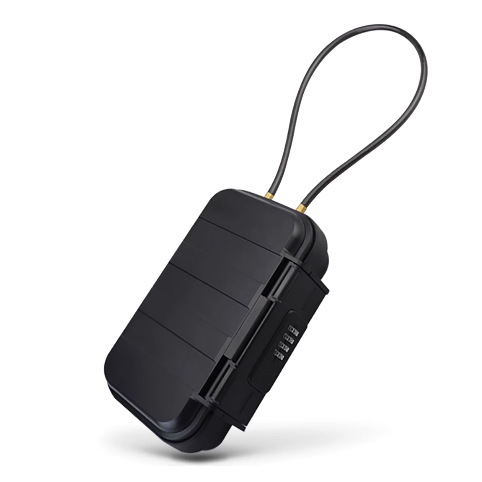 Tragbarer Safe mit Zahlencode wasserdicht inkl. 6mm Stahlkabel ca. 24x14x5,8cm