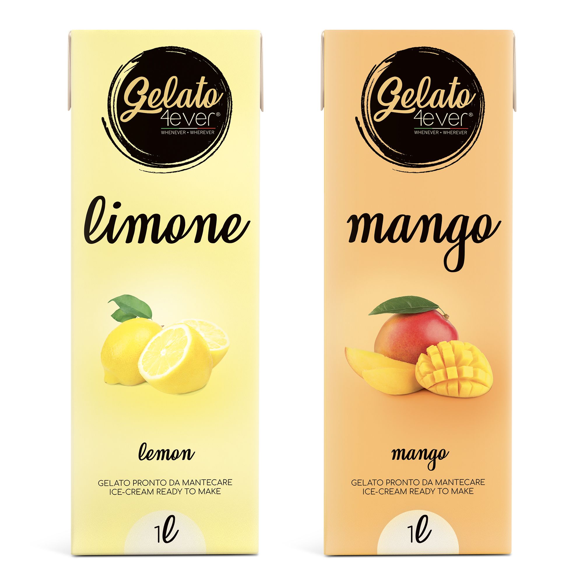 GELATO4EVER® Fertigmix Speiseeis gemischt oder sortenrein Inhalt 2x 1.000ml