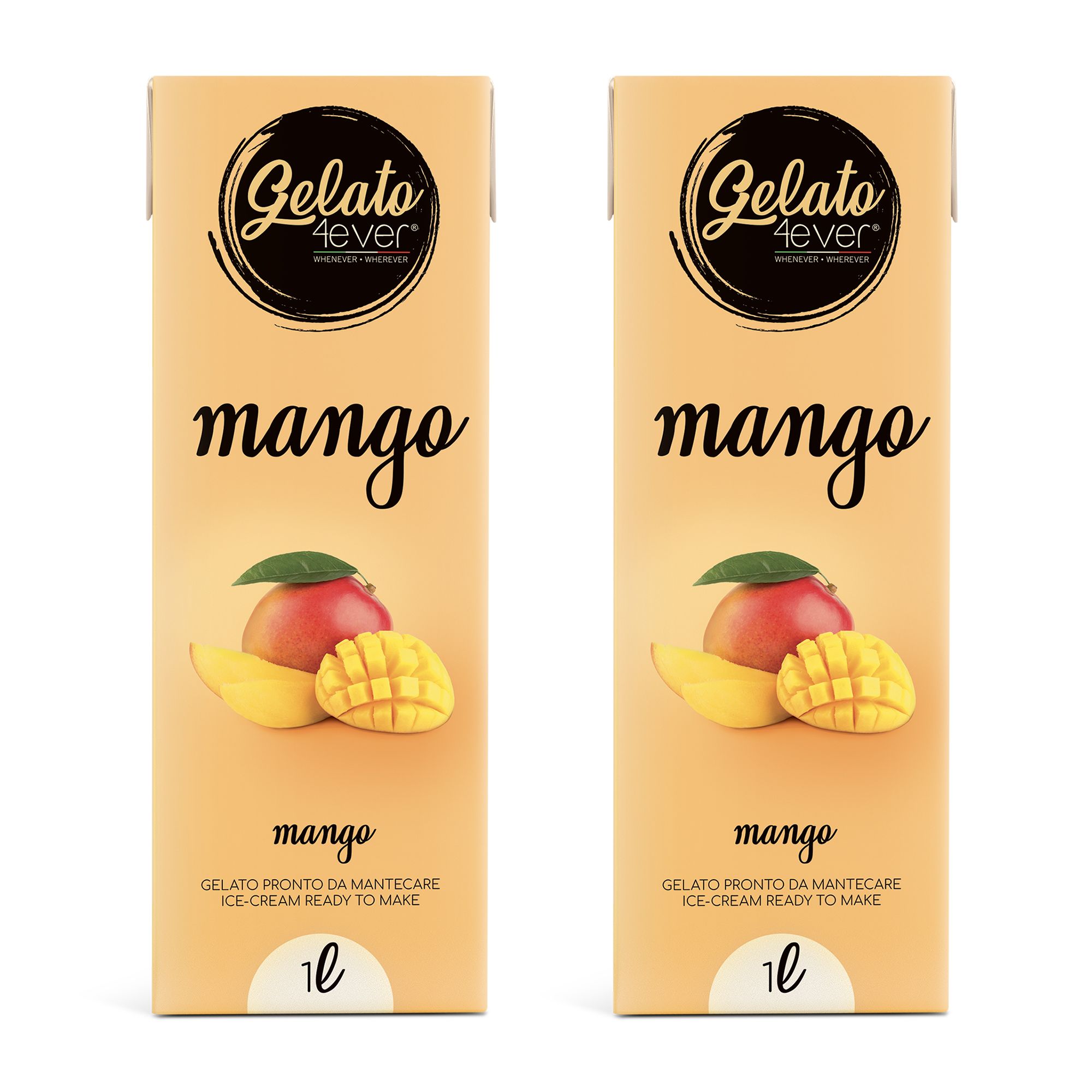 GELATO4EVER® Fertigmix Speiseeis gemischt oder sortenrein Inhalt 2x 1.000ml