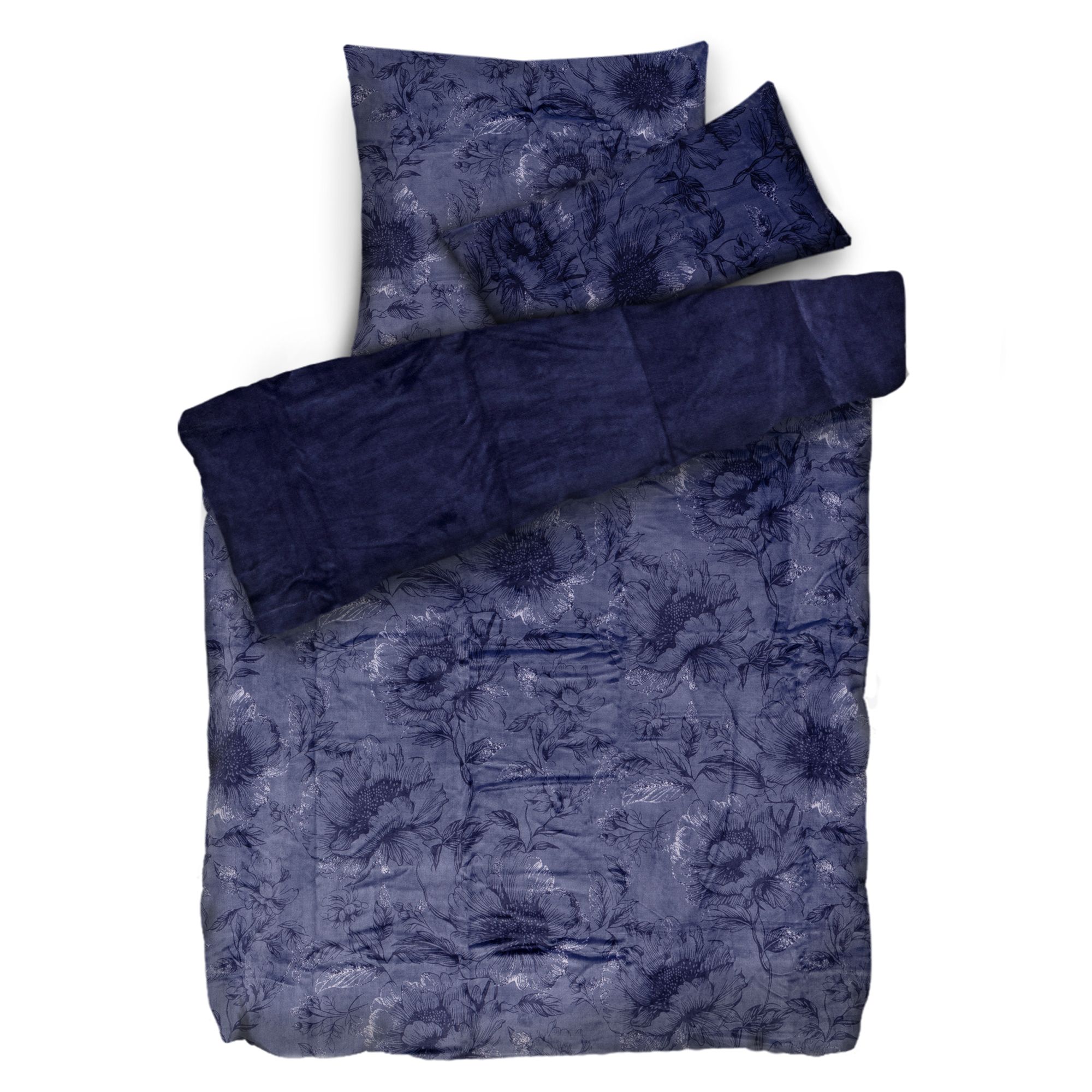 MONT CHALET Wendebettwäsche Blumen-Motiv Mikrofaser Chinchilla Einzelbett, 3tlg.