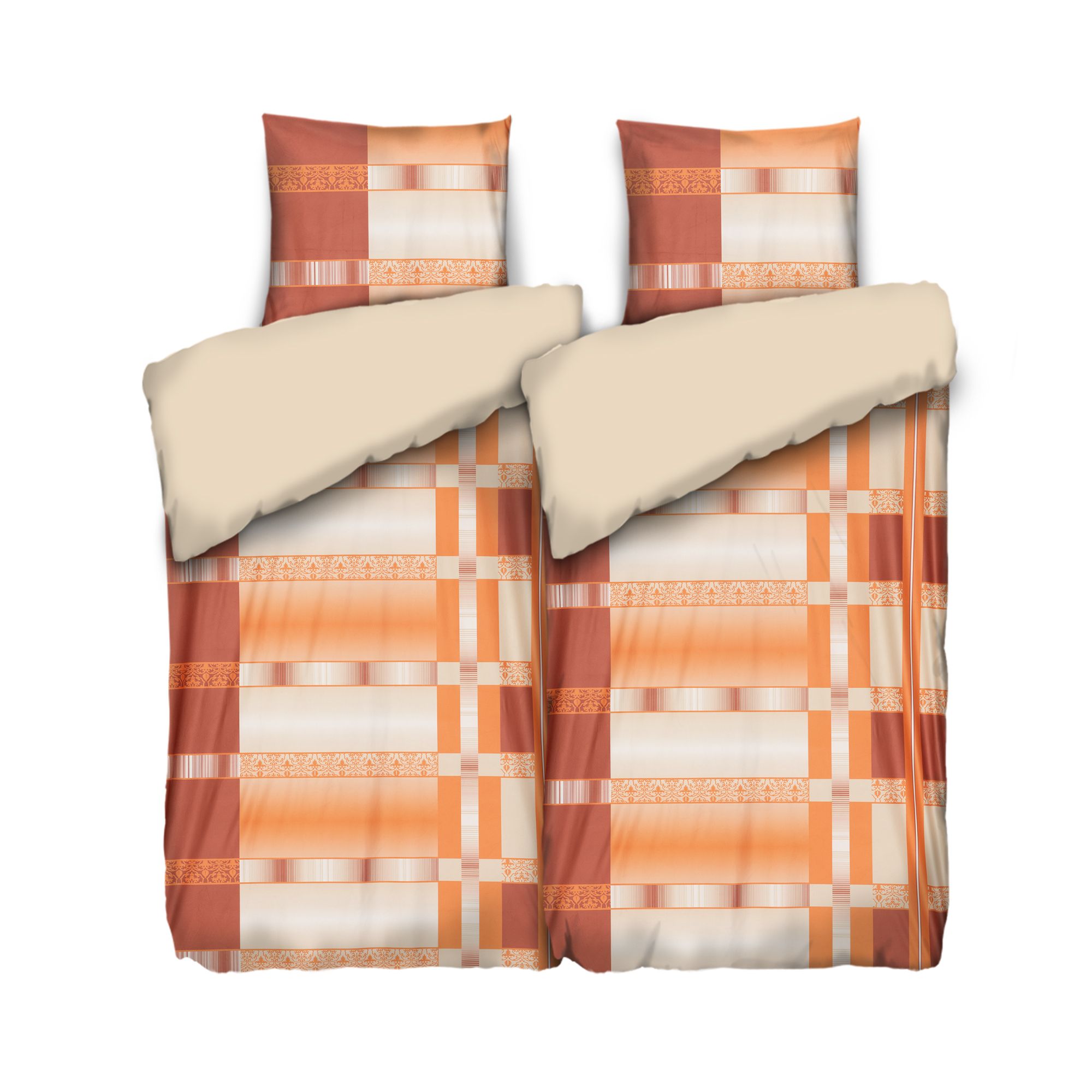 WINTERENGEL Wendebettwäsche Mustermix Mikrofaser Flanell Doppelbett, 4tlg.