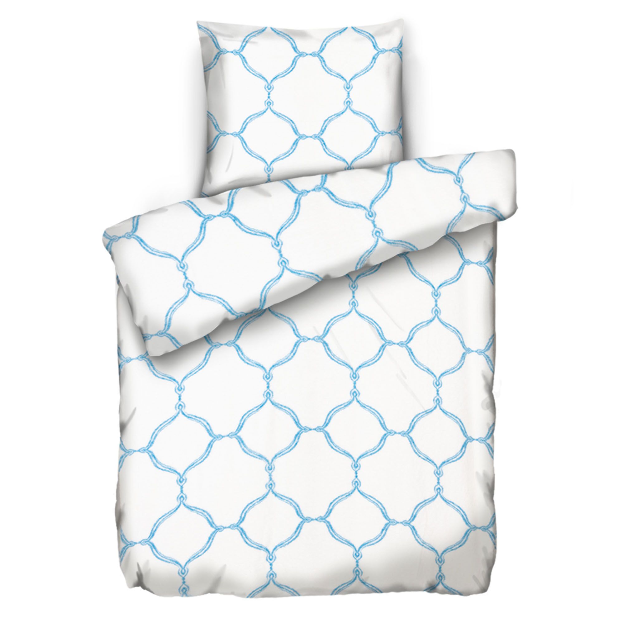 BADIZIO Classic Bettwäsche Porzellan-Optik Mikrofaser Plüsch Einzelbett, 2tlg.