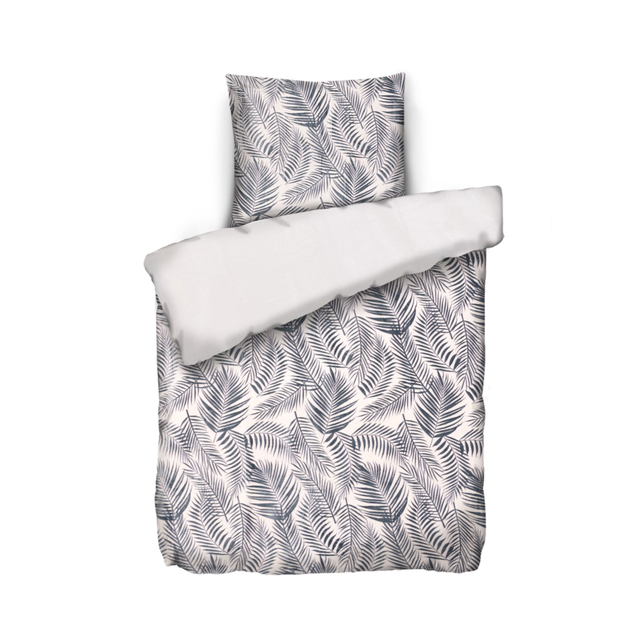 MONT CHALET Wendebettwäsche 3D-Farn Mikrofaser Chinchilla Einzelbett, 2tlg.
